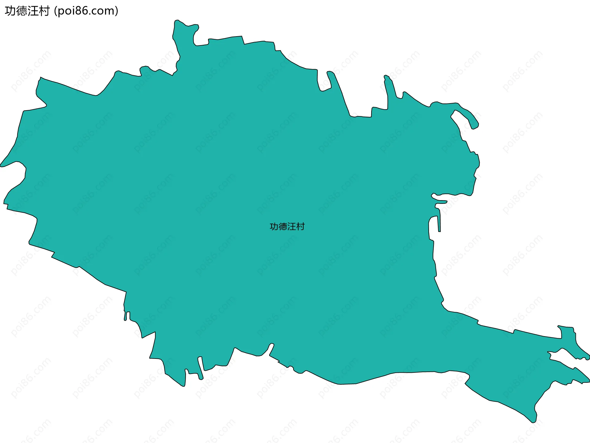 功德汪村边界地图