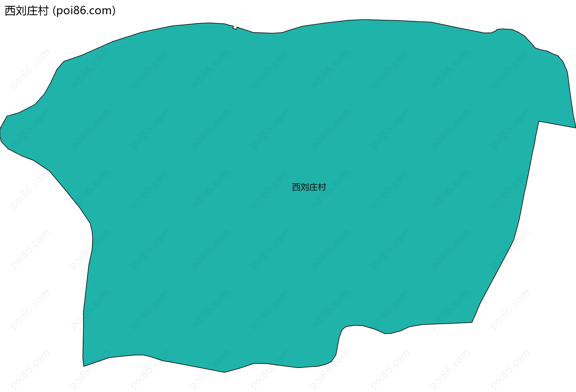 西刘庄村边界地图