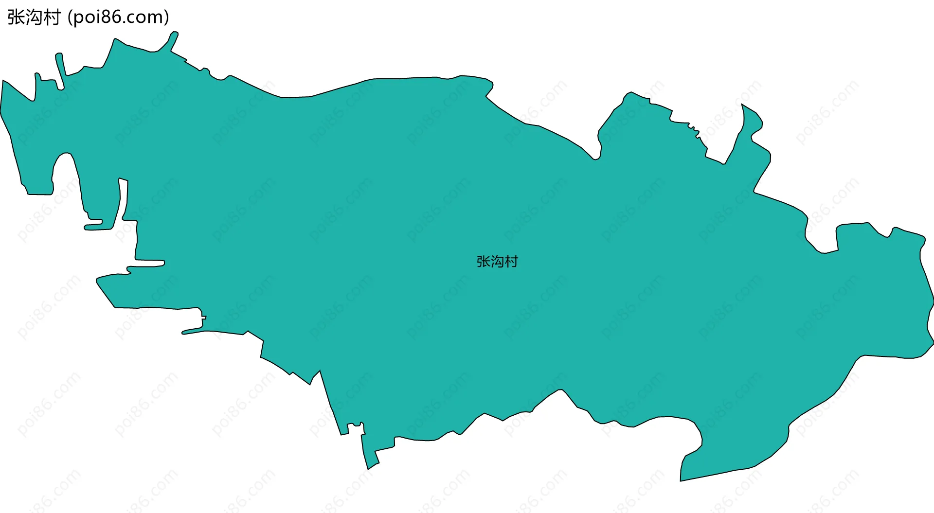 张沟村边界地图