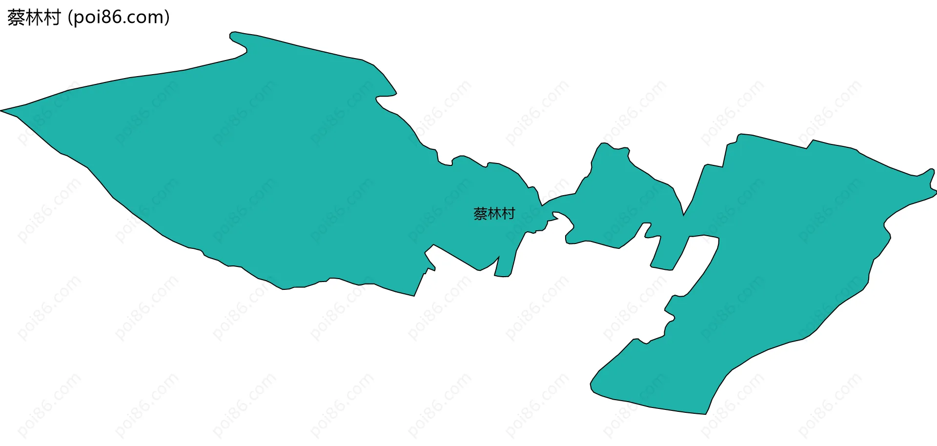 蔡林村边界地图