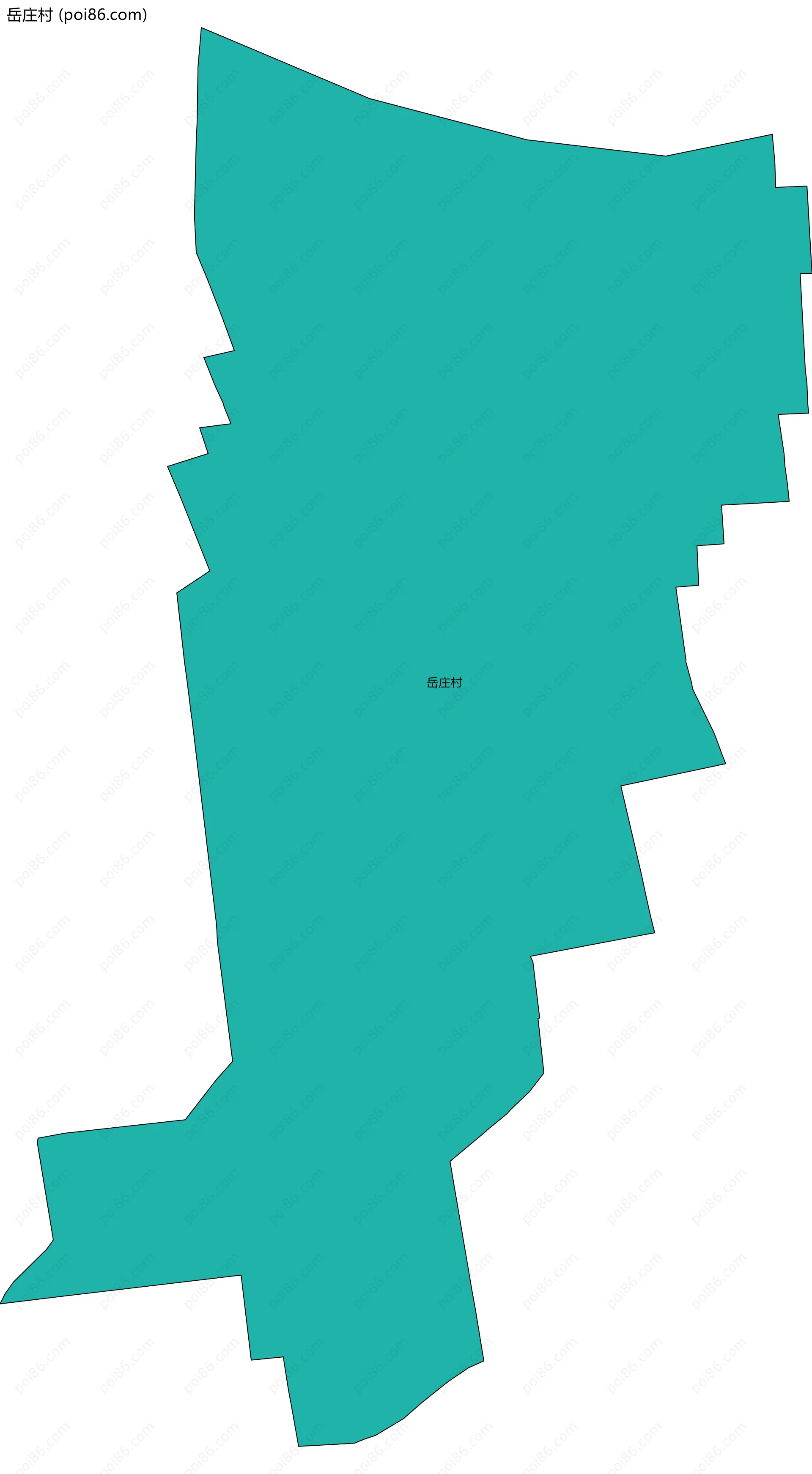 岳庄村边界地图