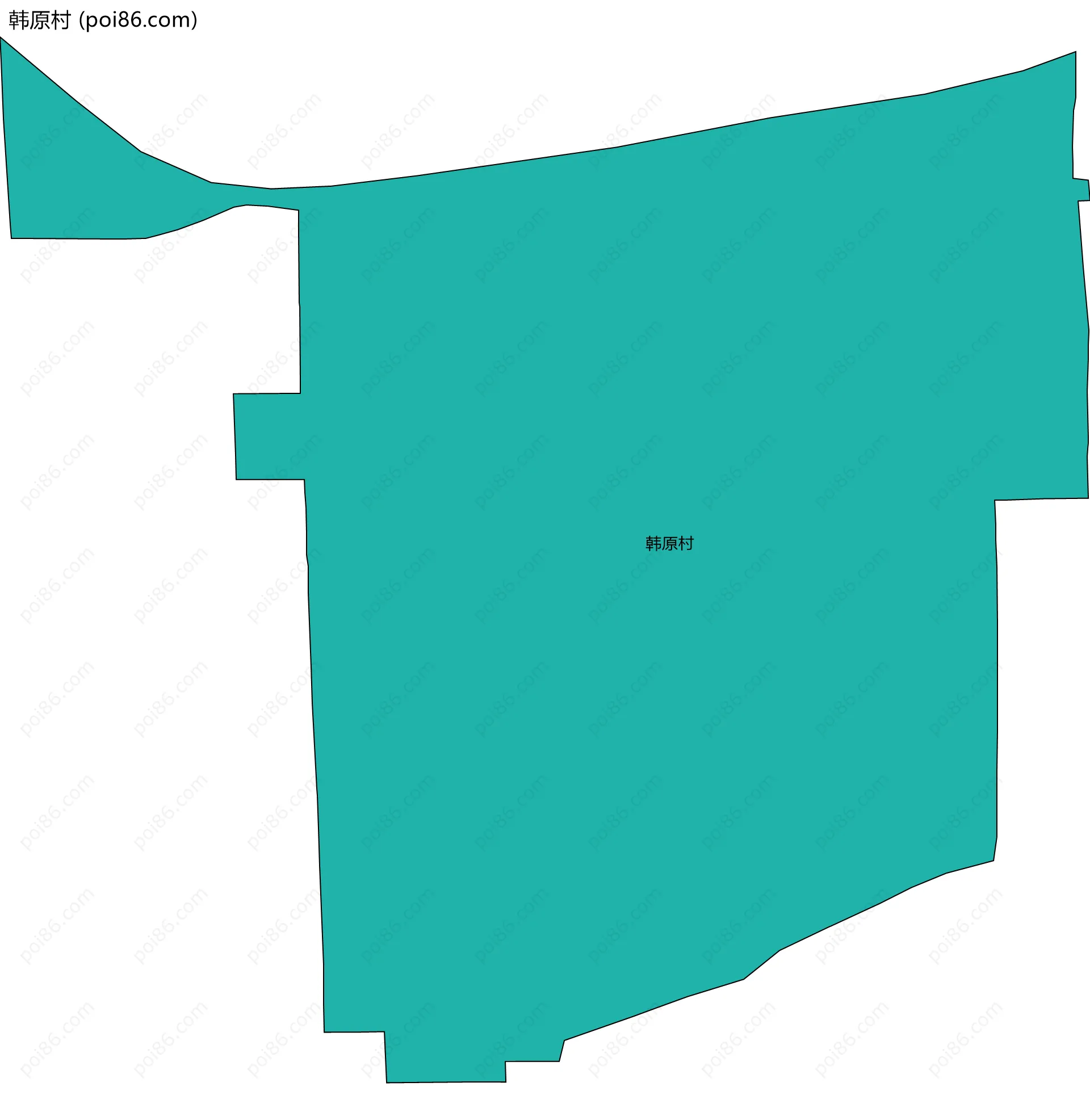 韩原村边界地图