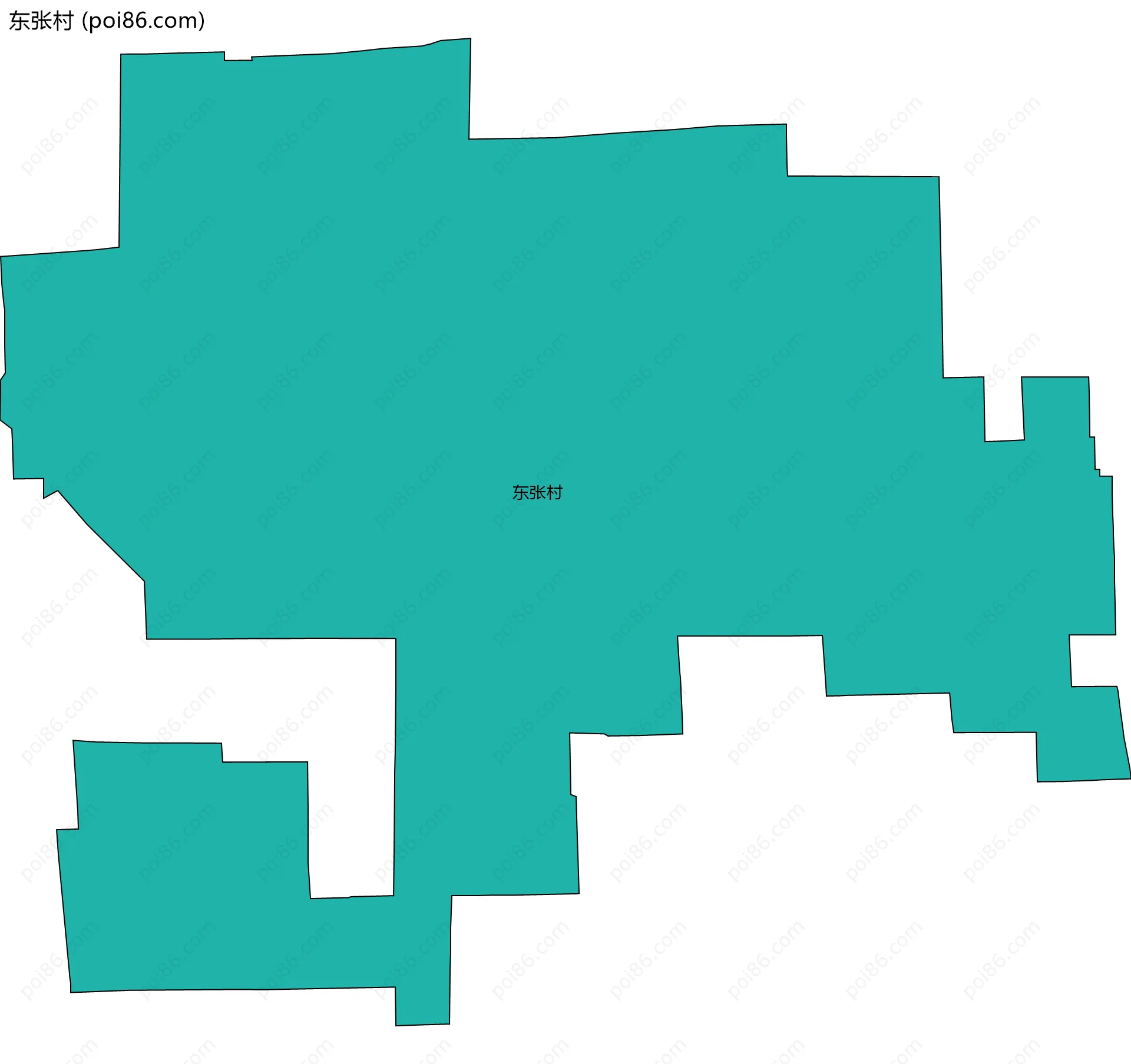 东张村边界地图