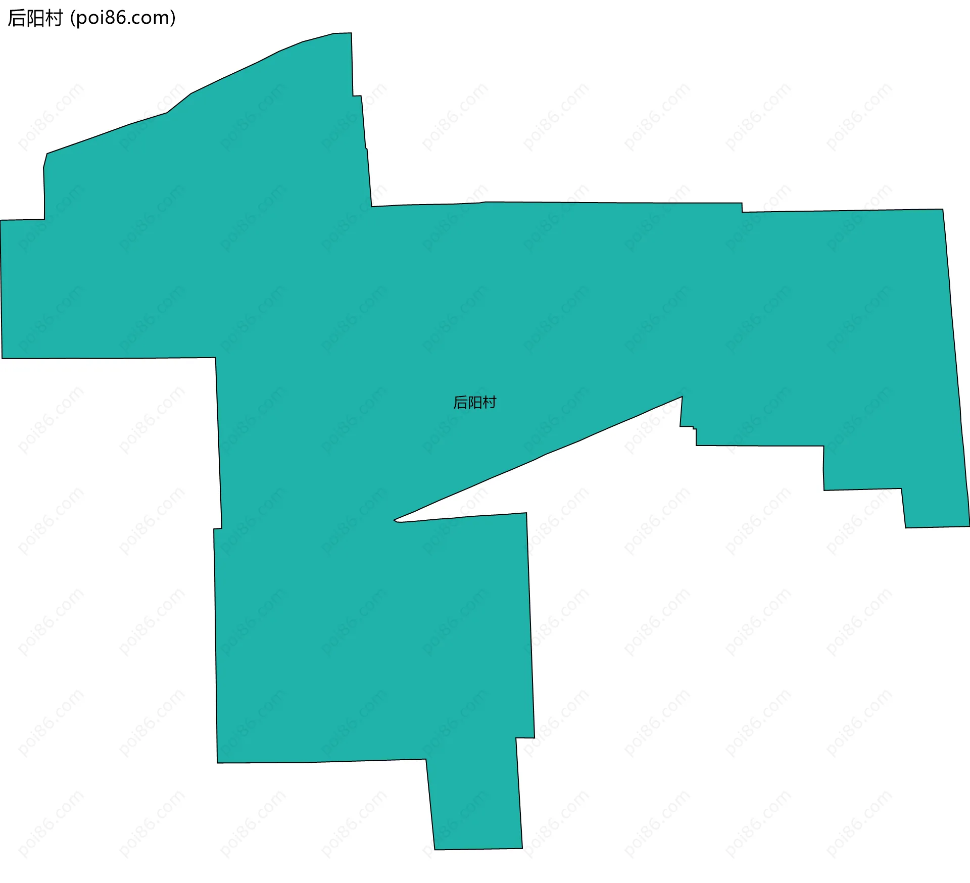 后阳村边界地图