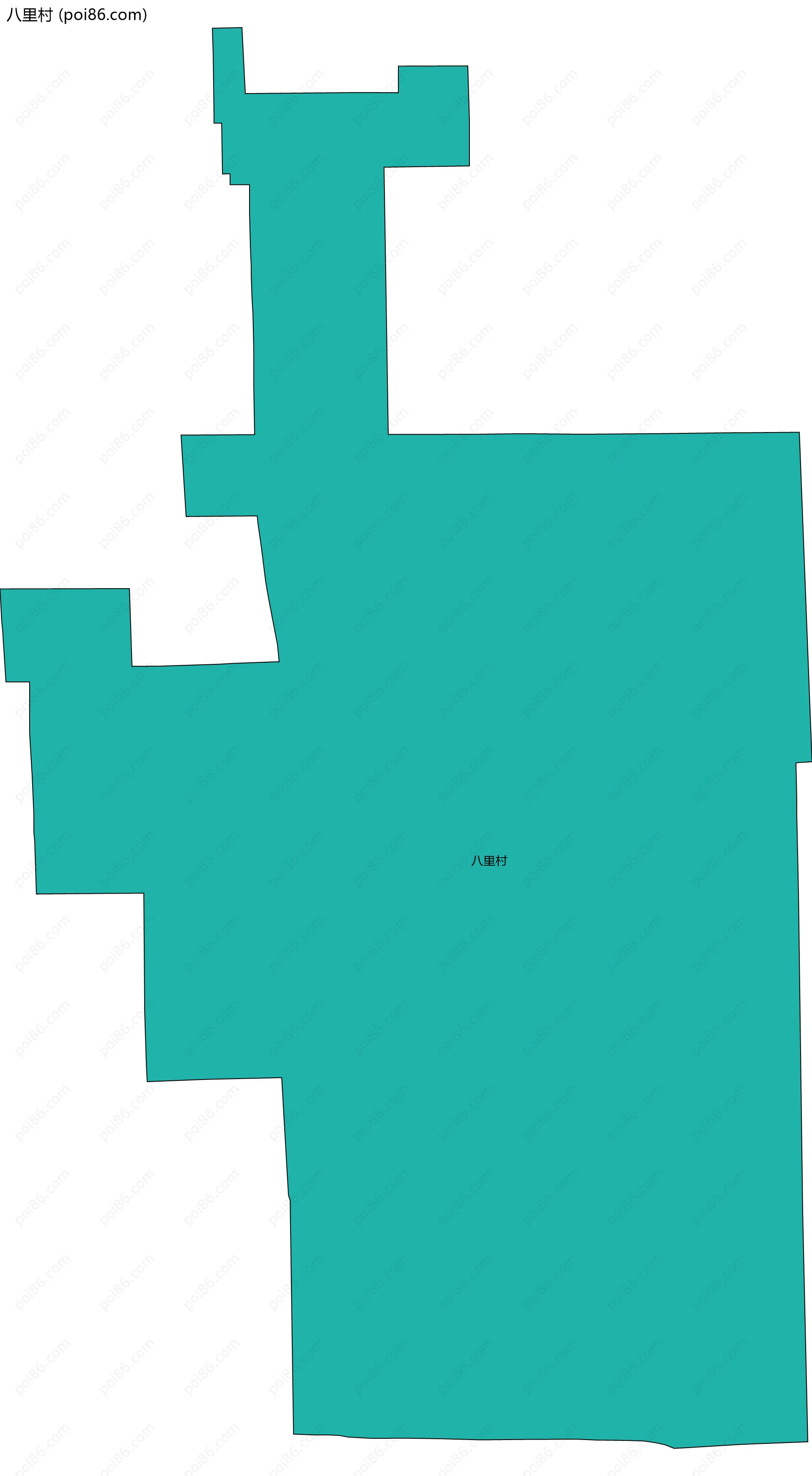 八里村边界地图