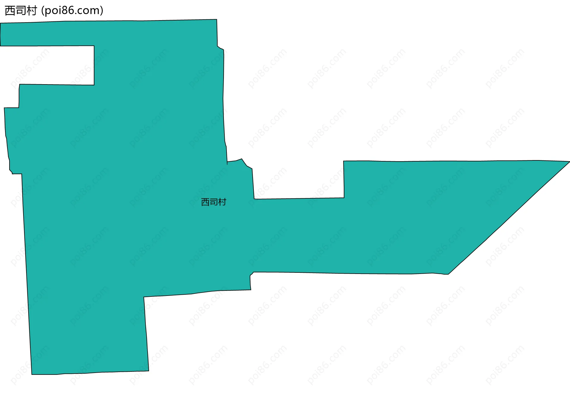 西司村边界地图