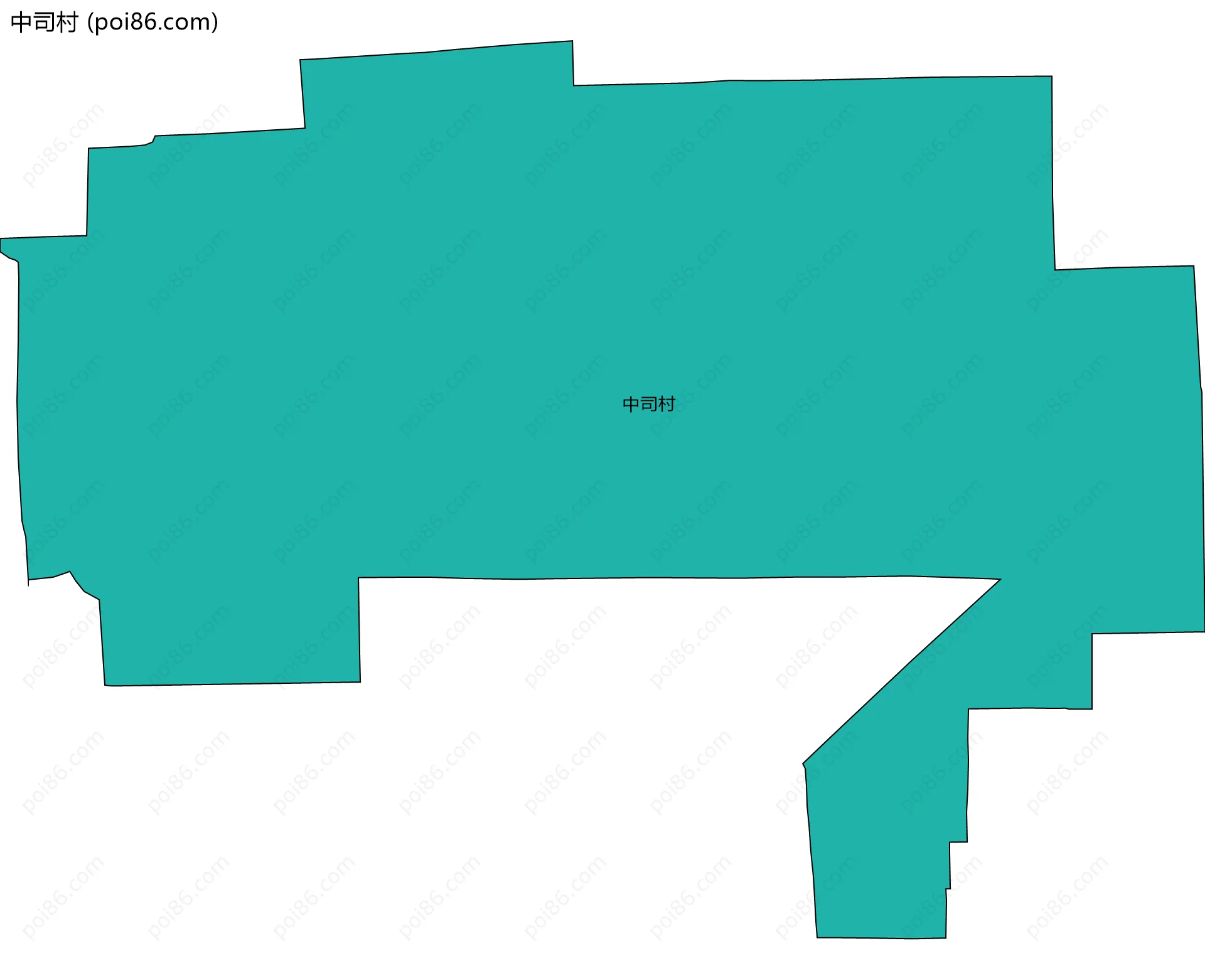 中司村边界地图
