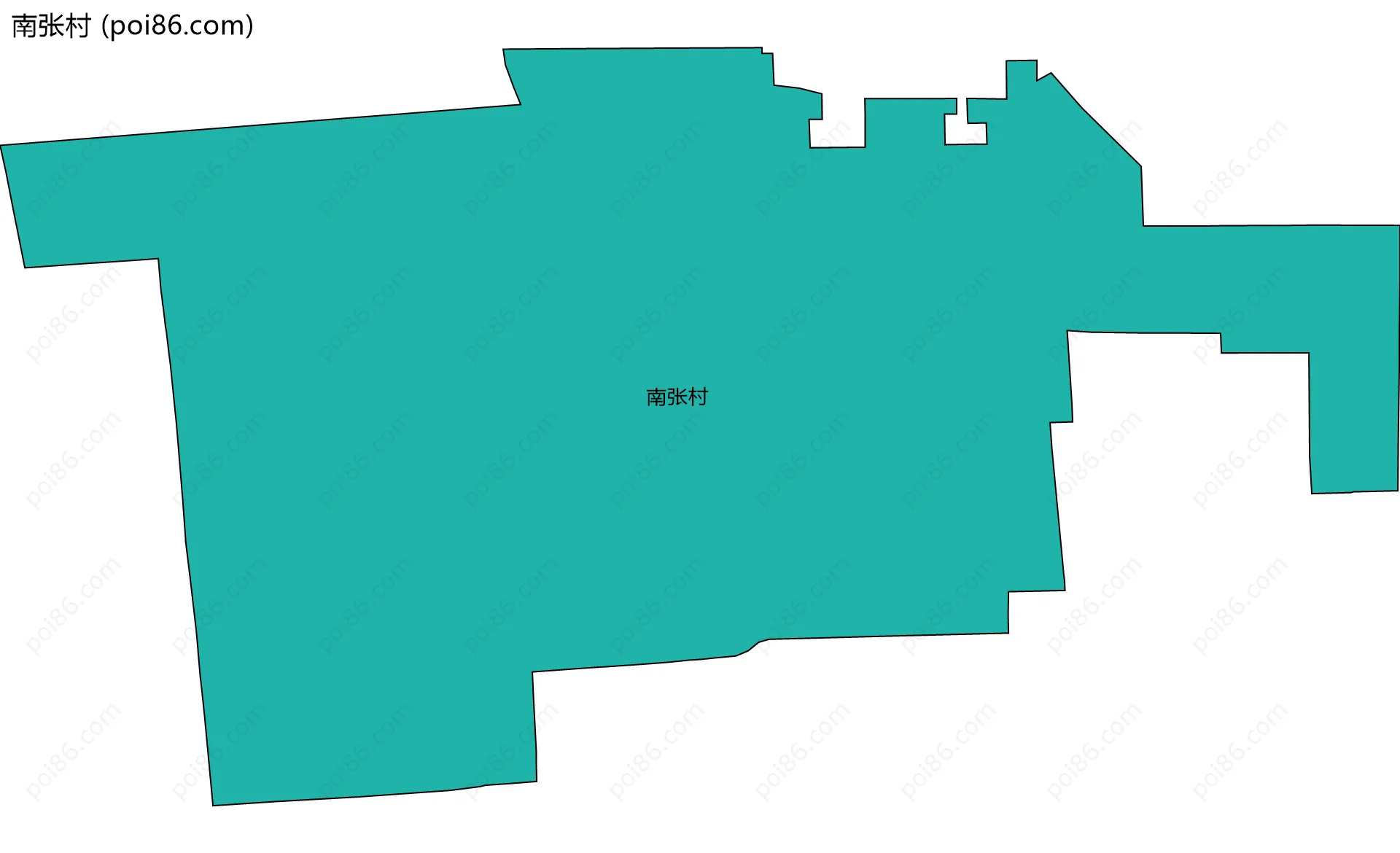 南张村边界地图