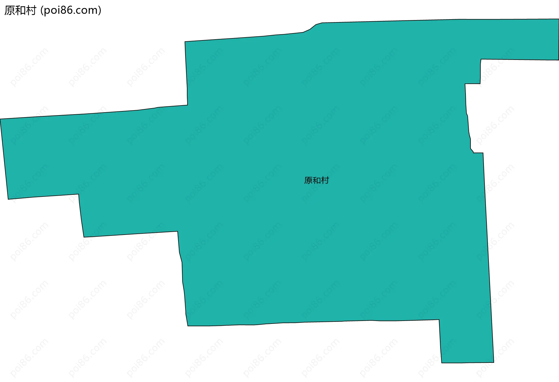 原和村边界地图