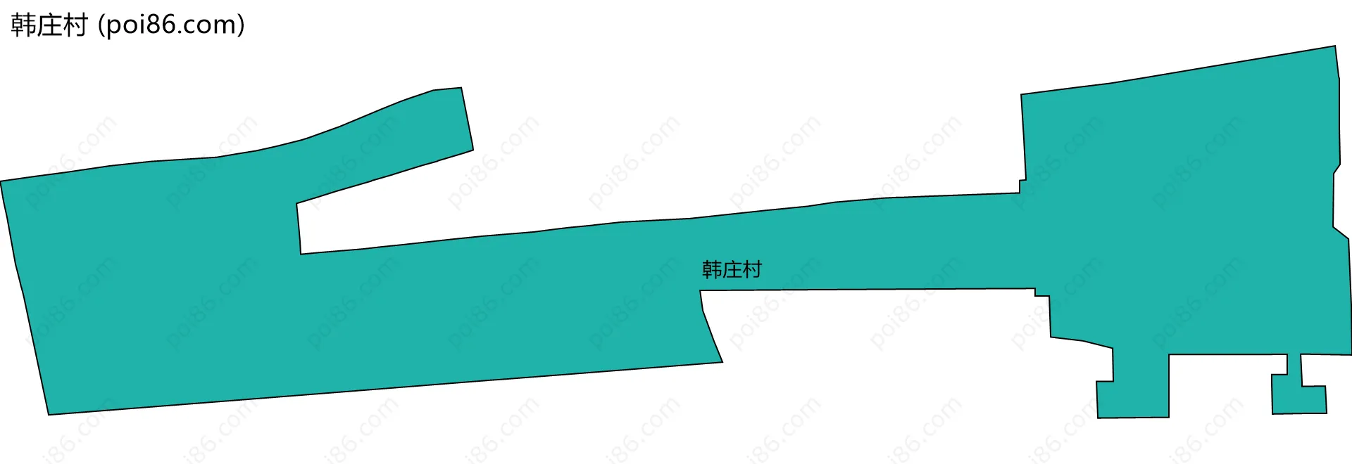 韩庄村边界地图