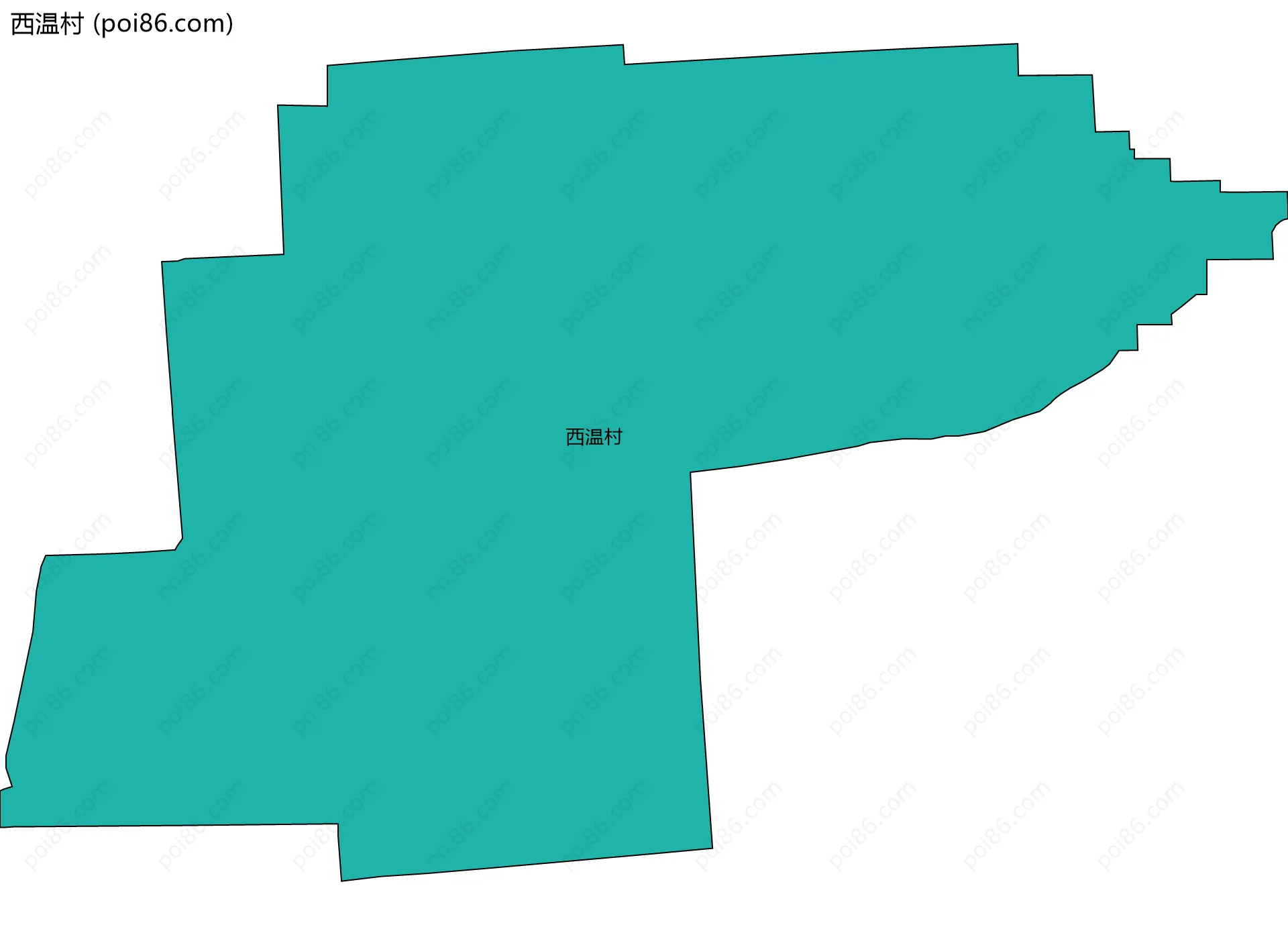 西温村边界地图