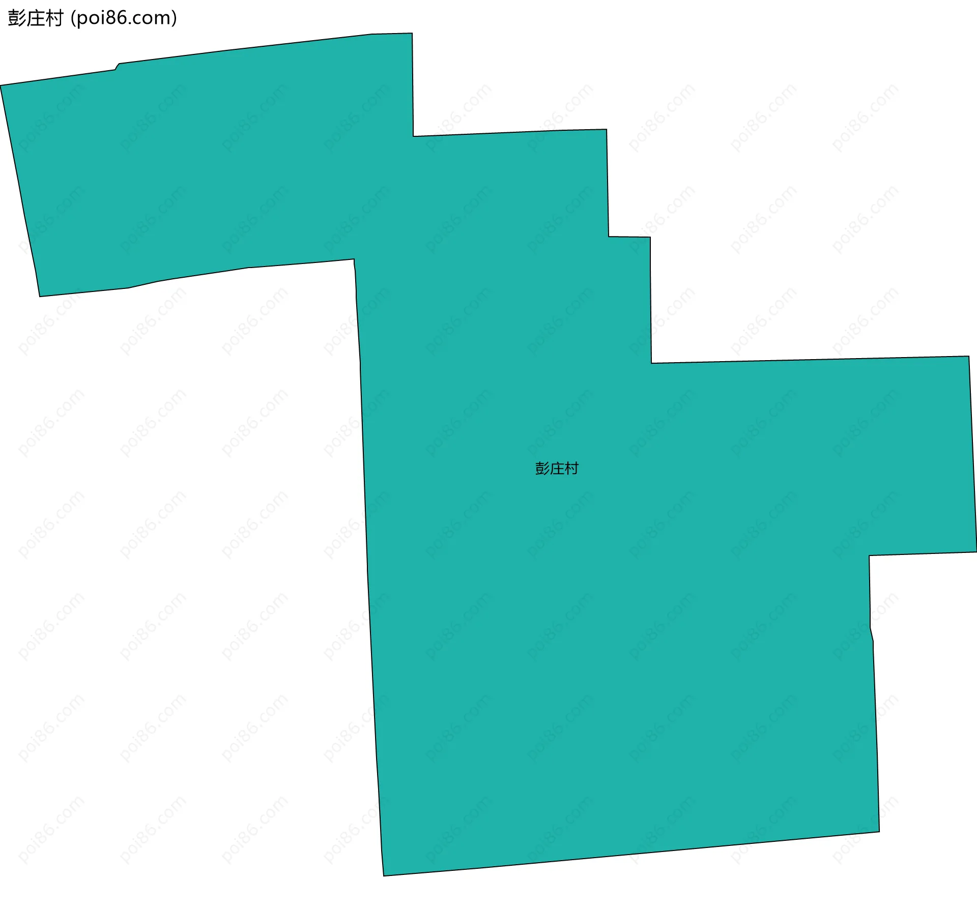 彭庄村边界地图
