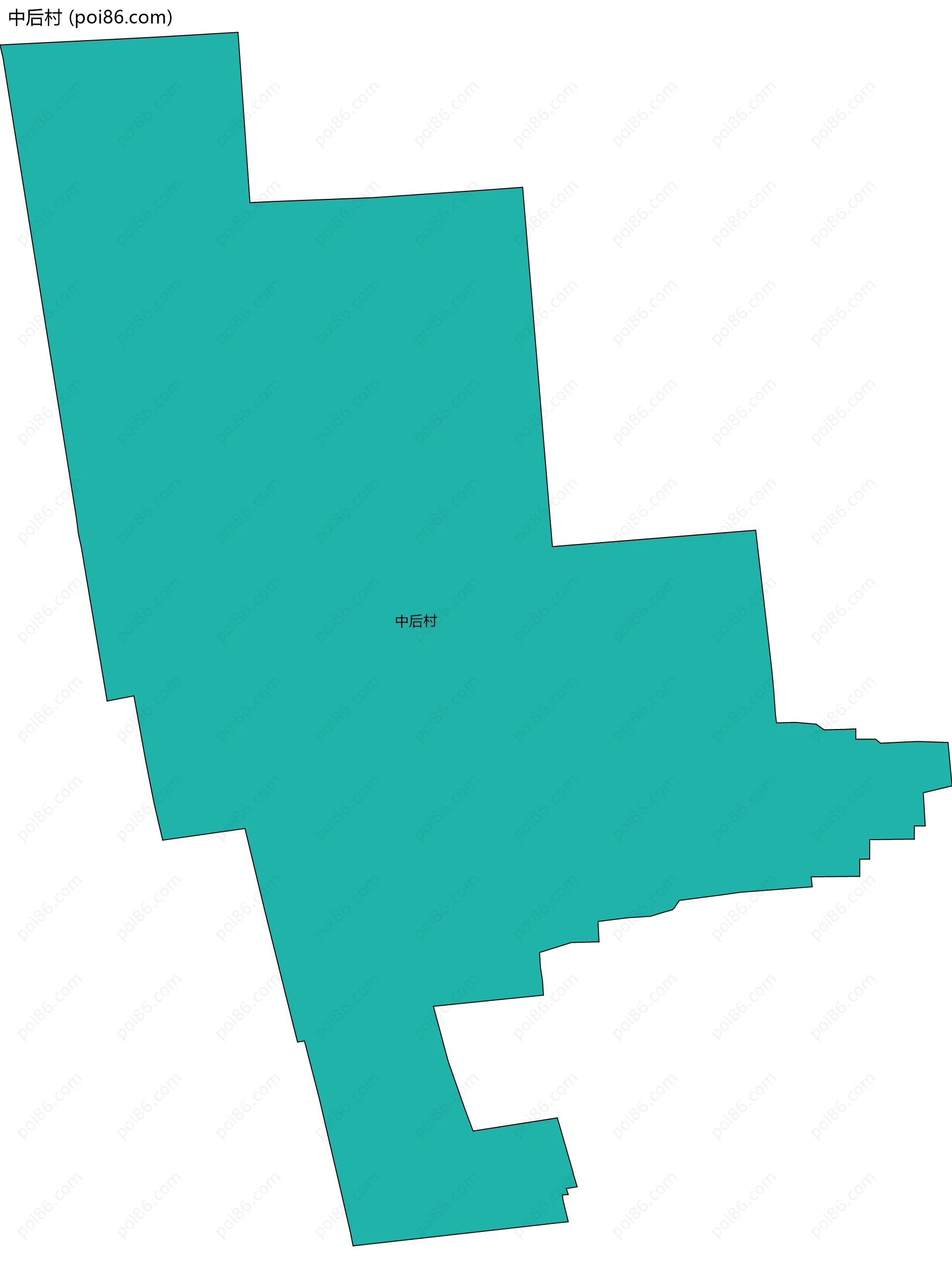 中后村边界地图