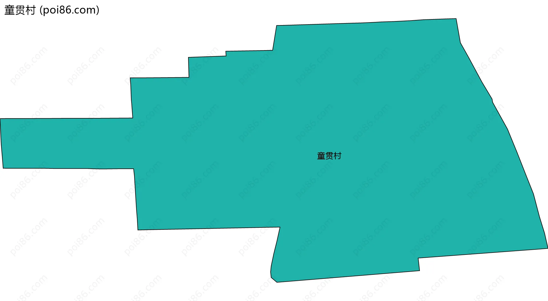 童贯村边界地图