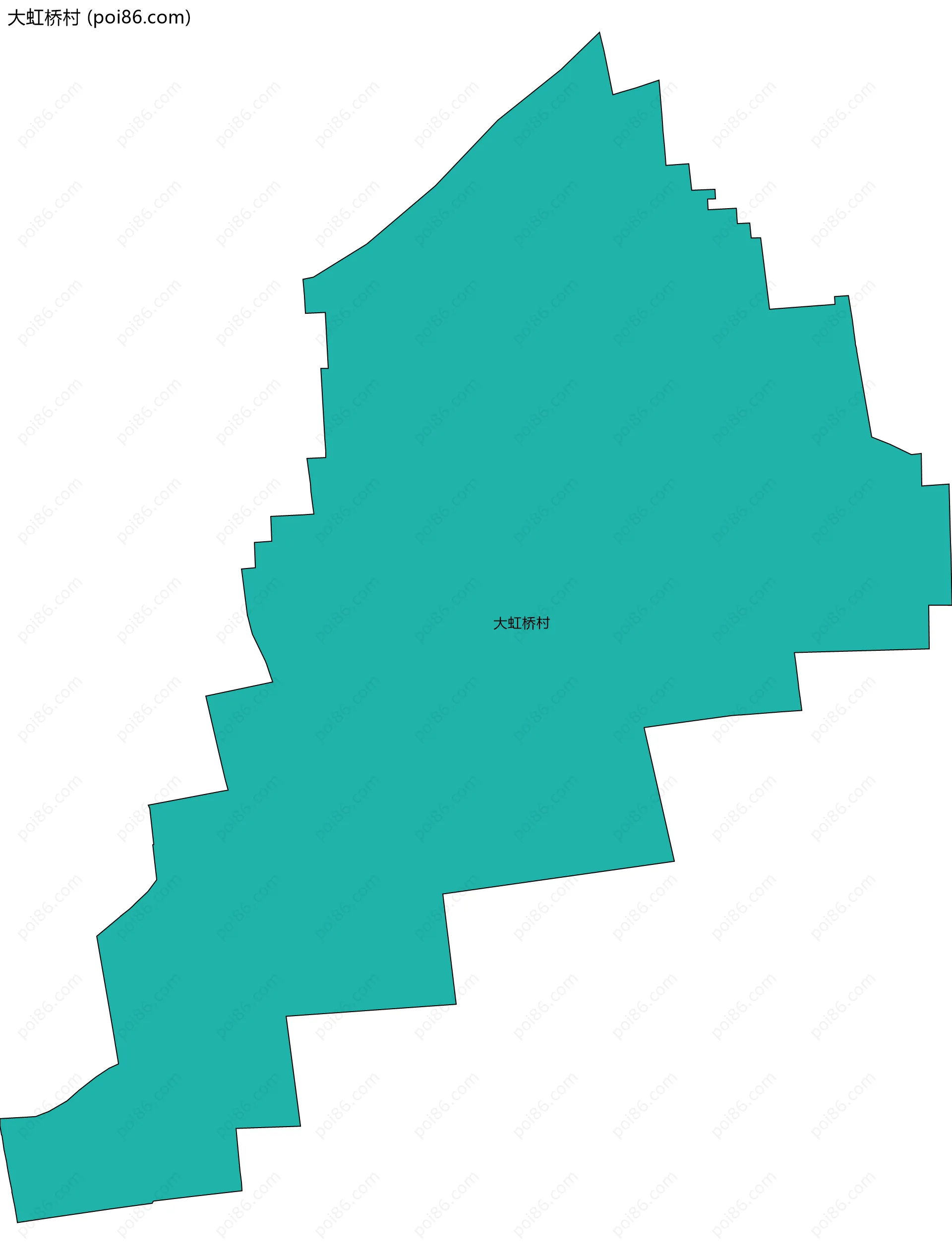 大虹桥村边界地图