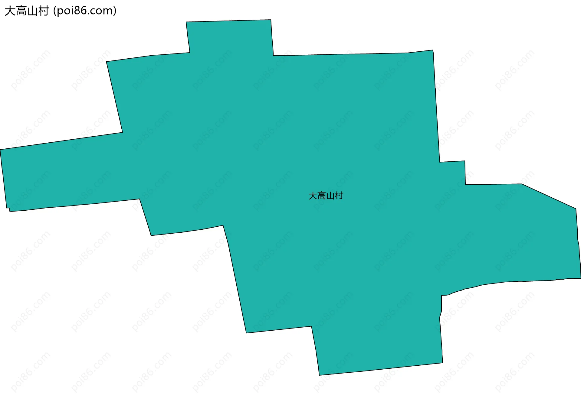 大高山村边界地图