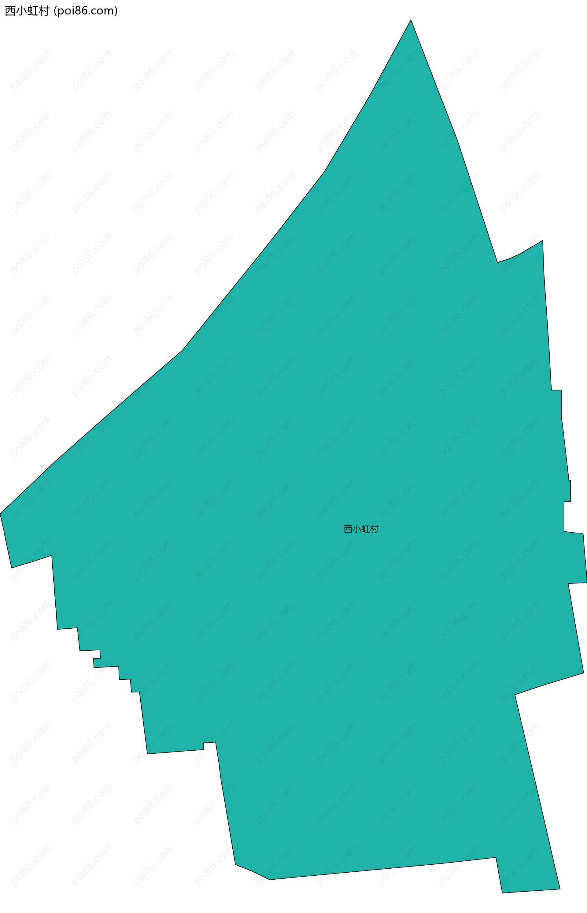 西小虹村边界地图