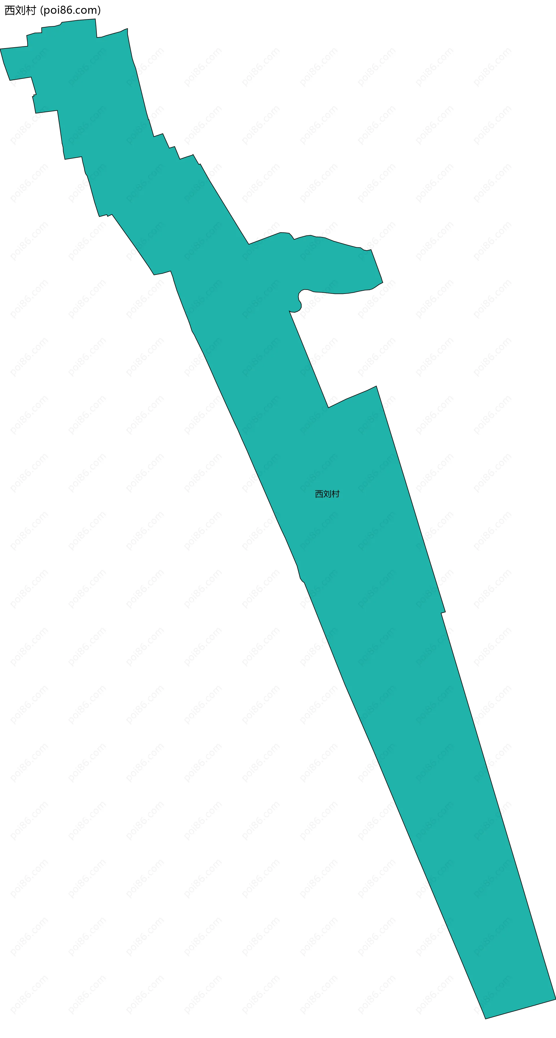 西刘村边界地图