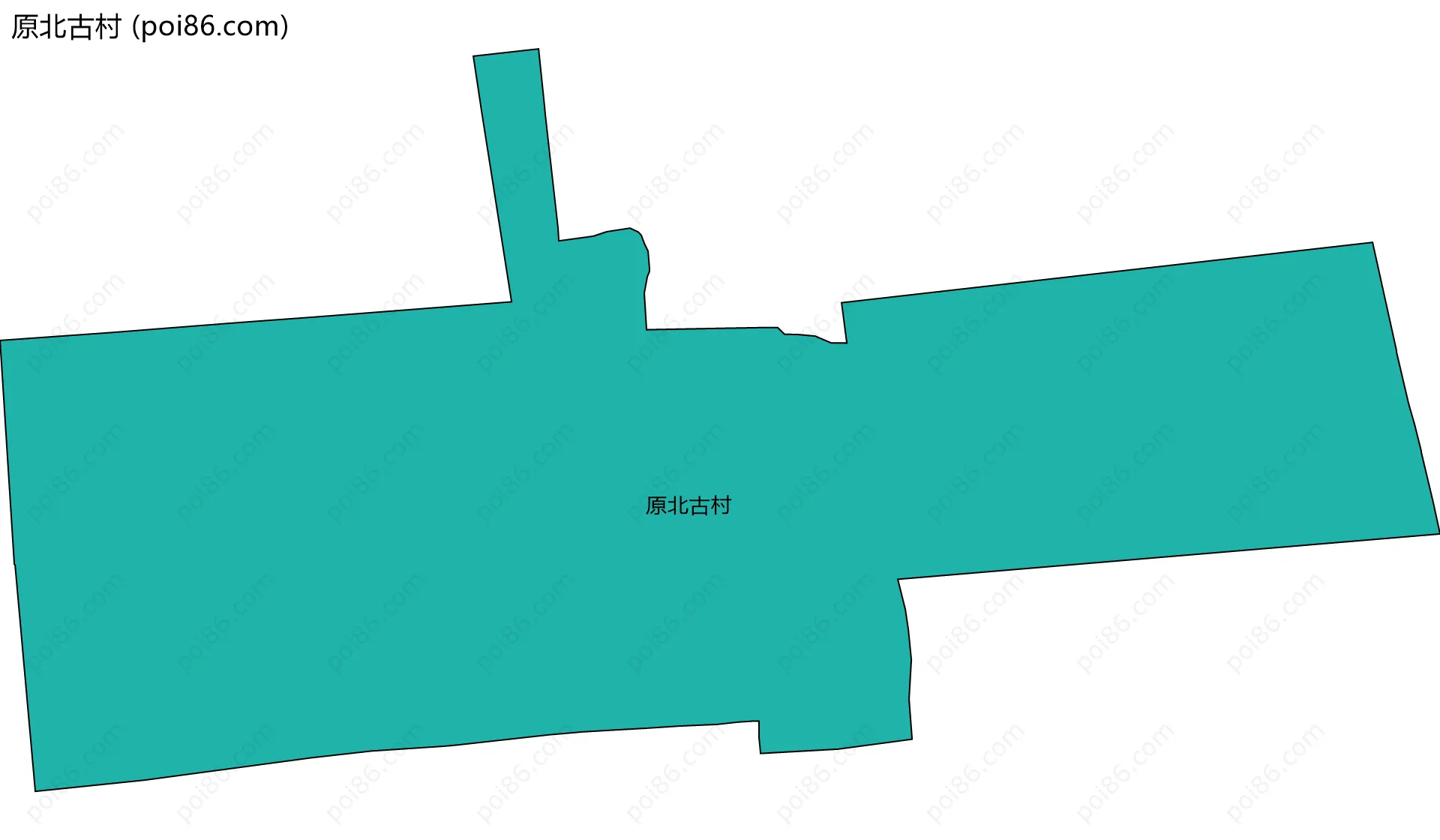 原北古村边界地图
