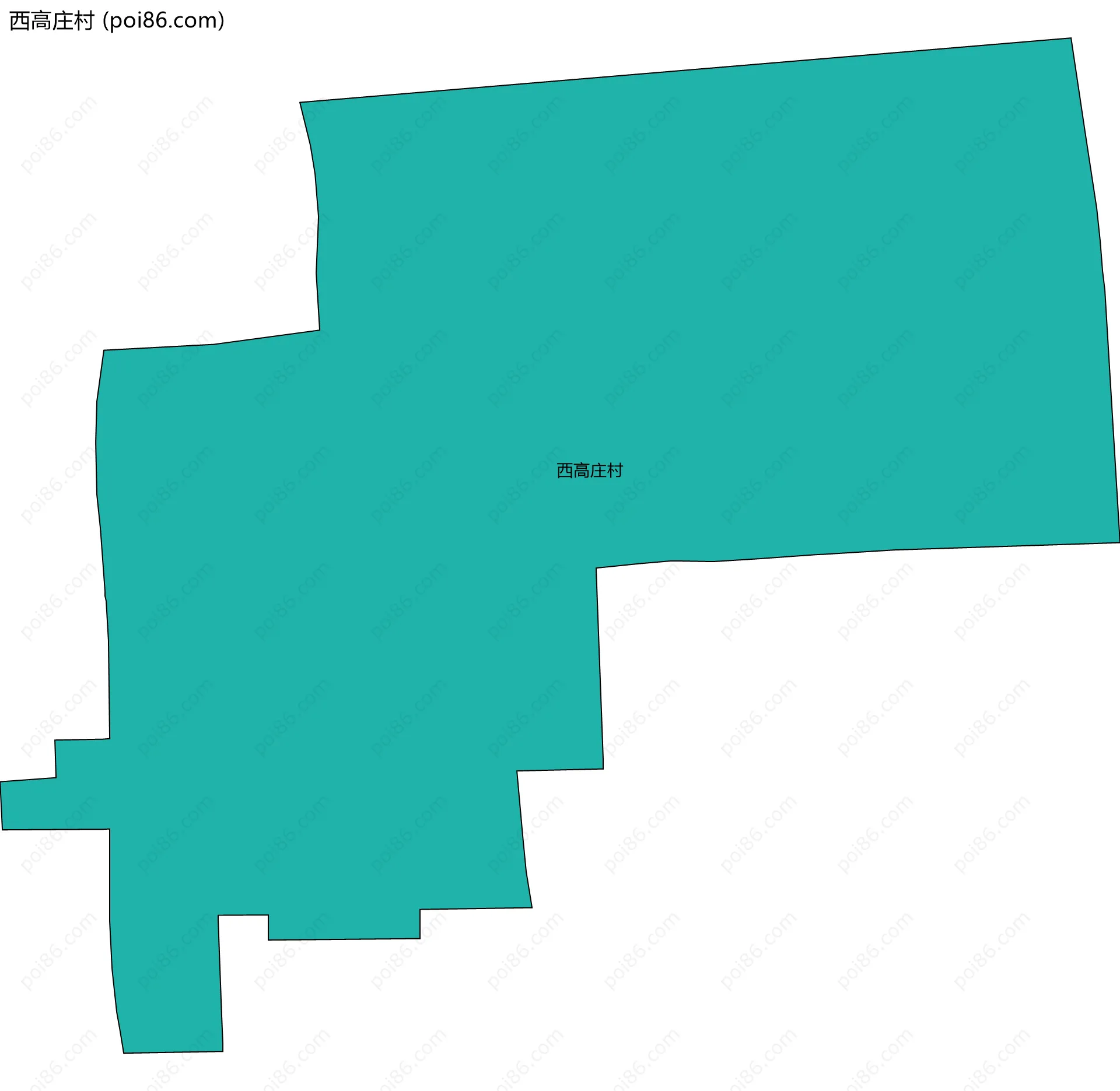 西高庄村边界地图
