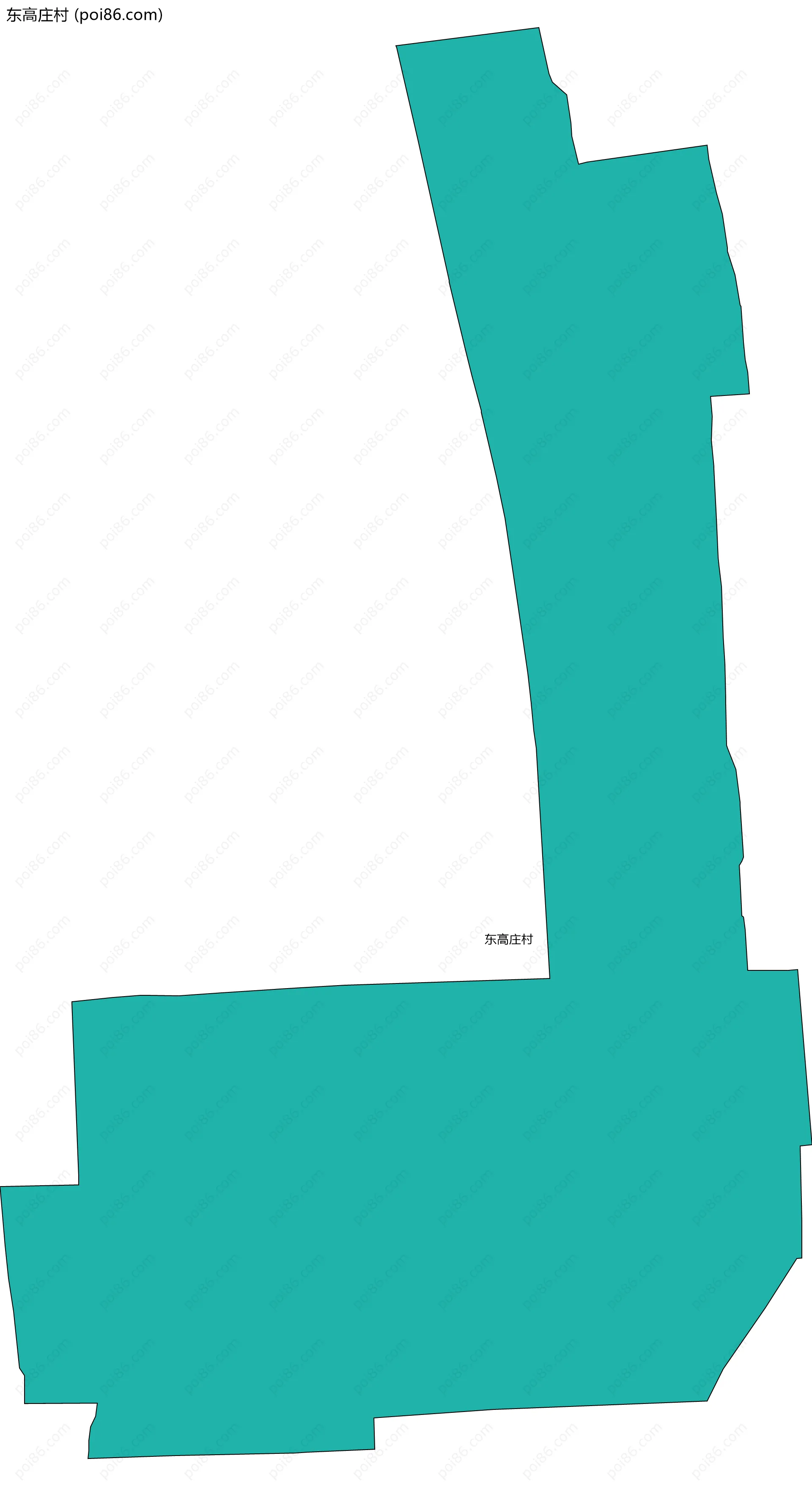 东高庄村边界地图