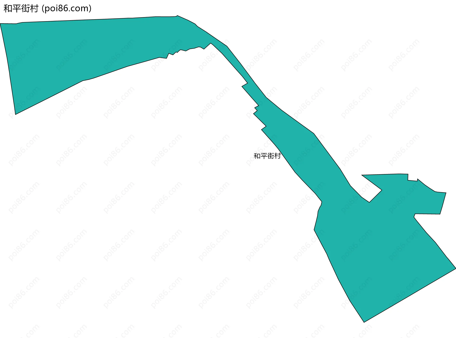 和平街村边界地图