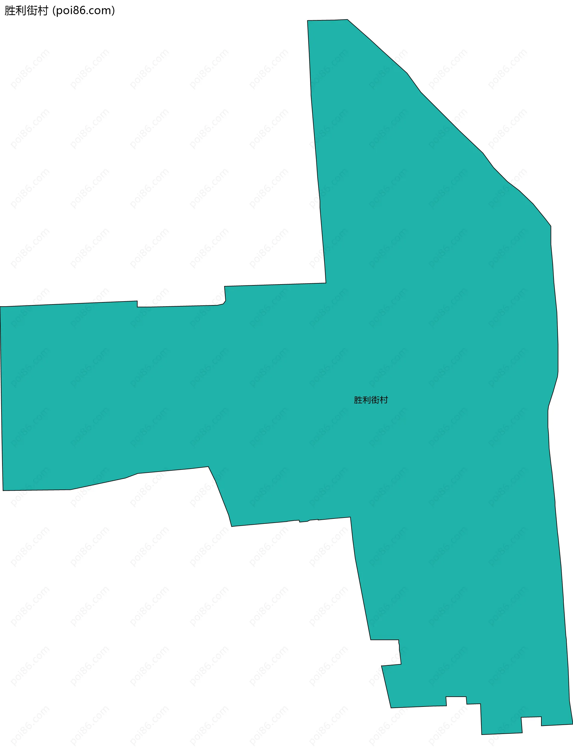 胜利街村边界地图