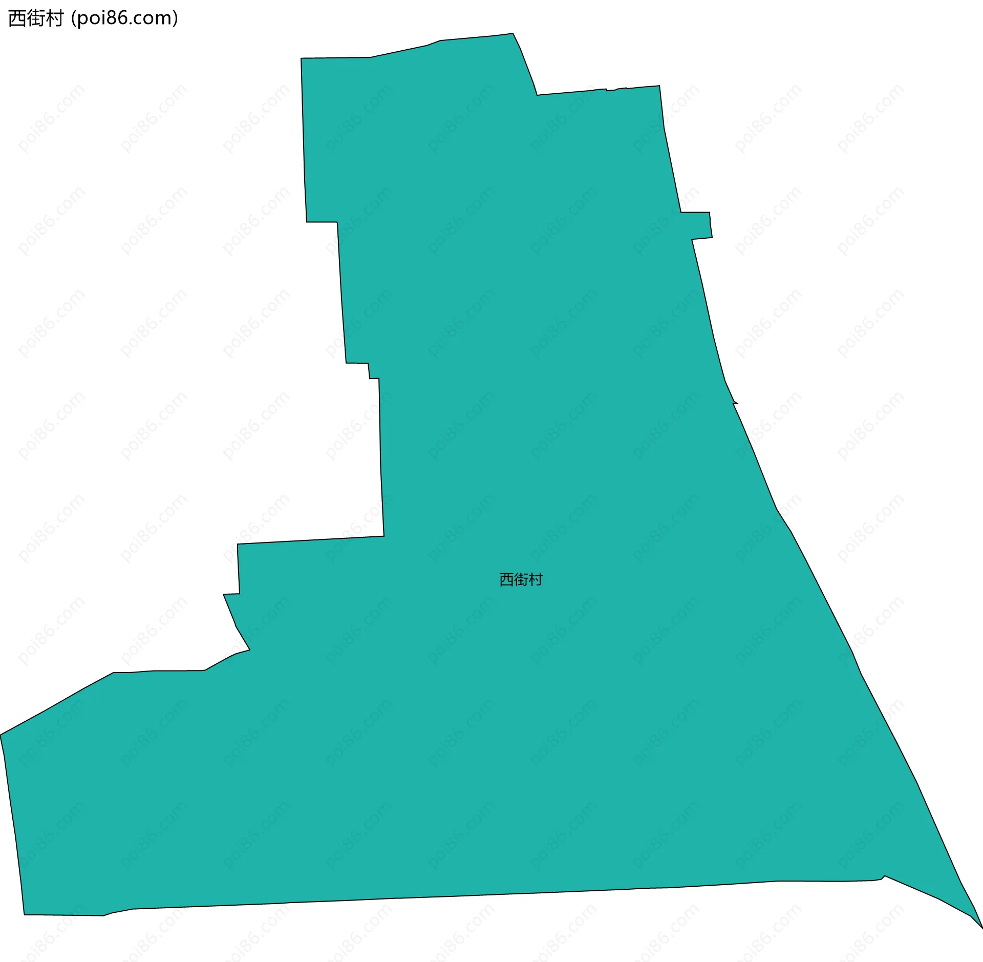 西街村边界地图