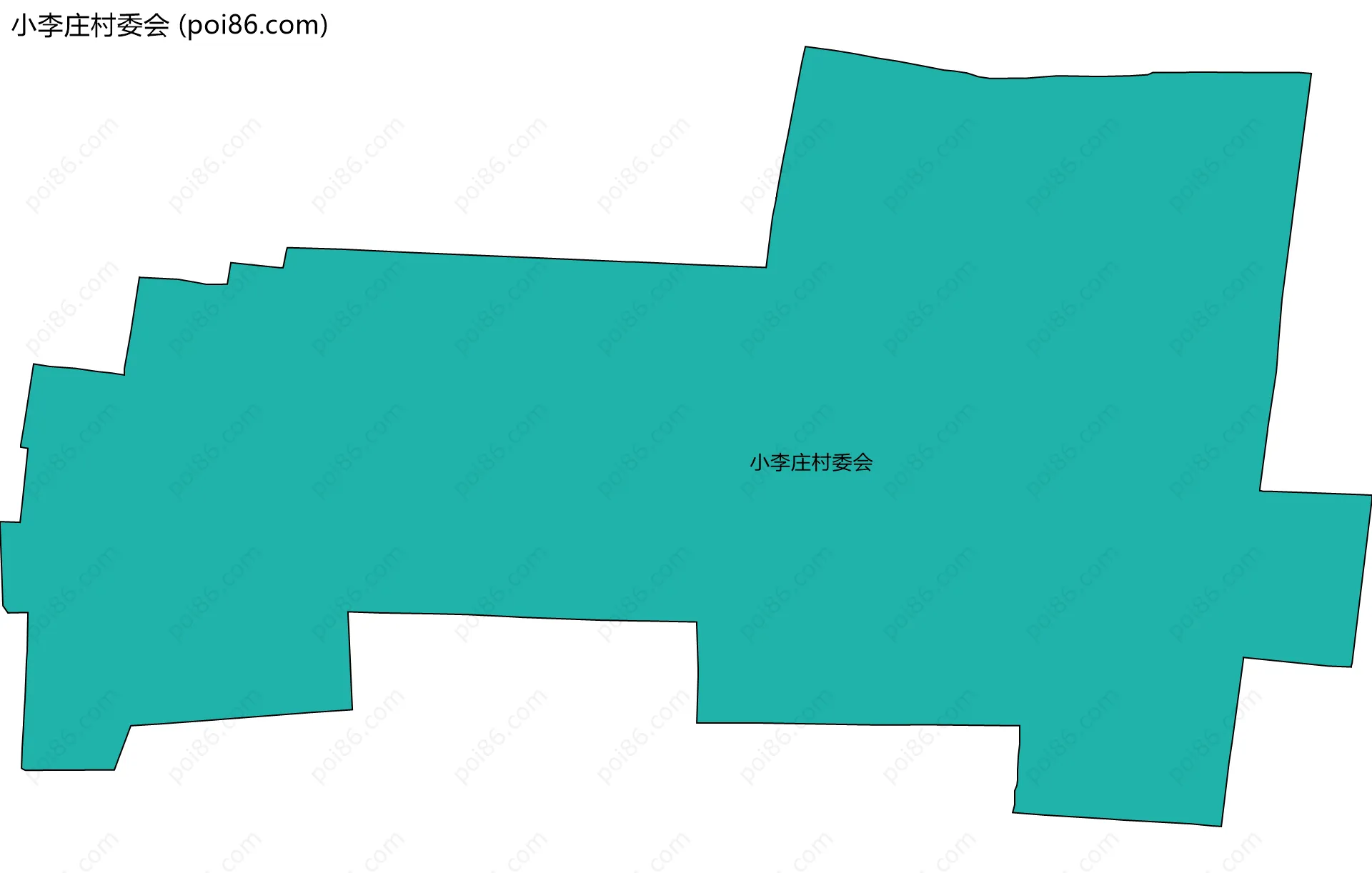 小李庄村委会边界地图