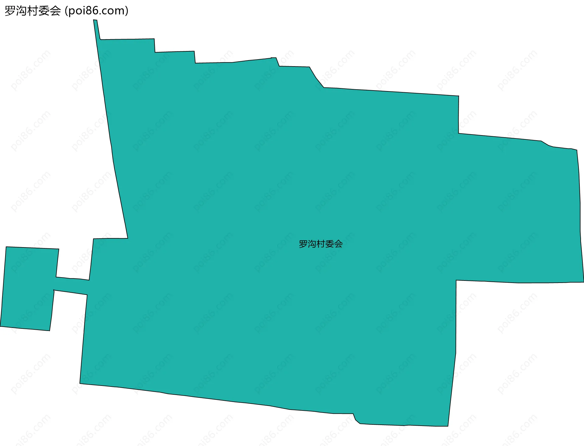 罗沟村委会边界地图