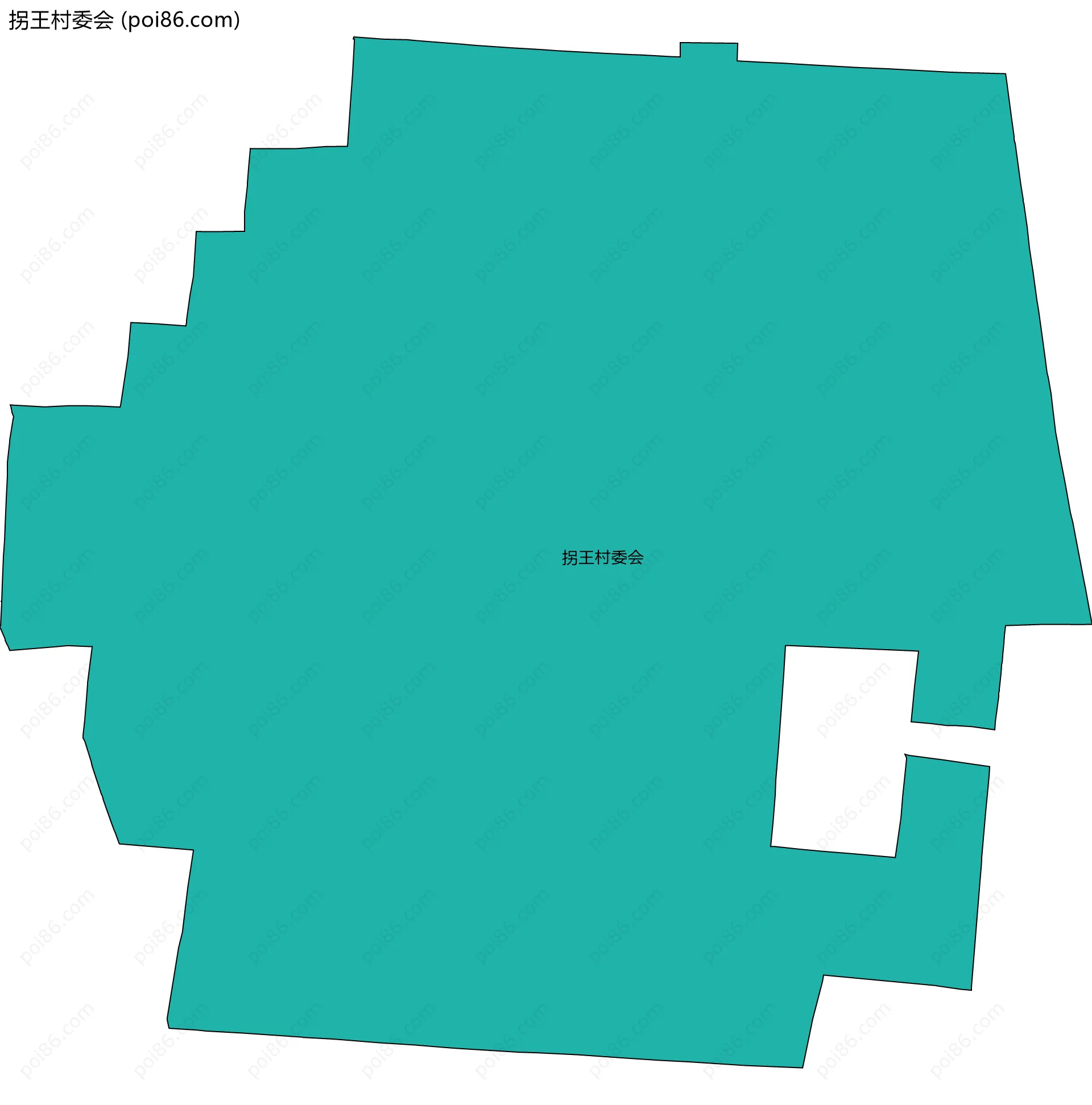 拐王村委会边界地图
