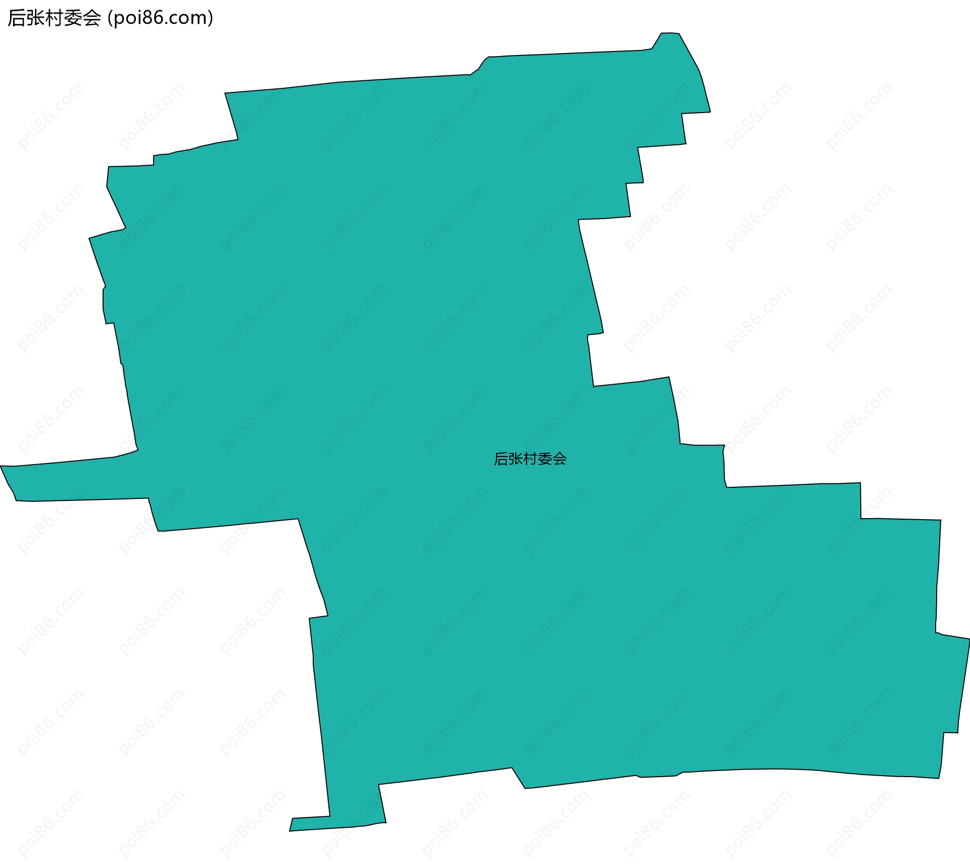 后张村委会边界地图