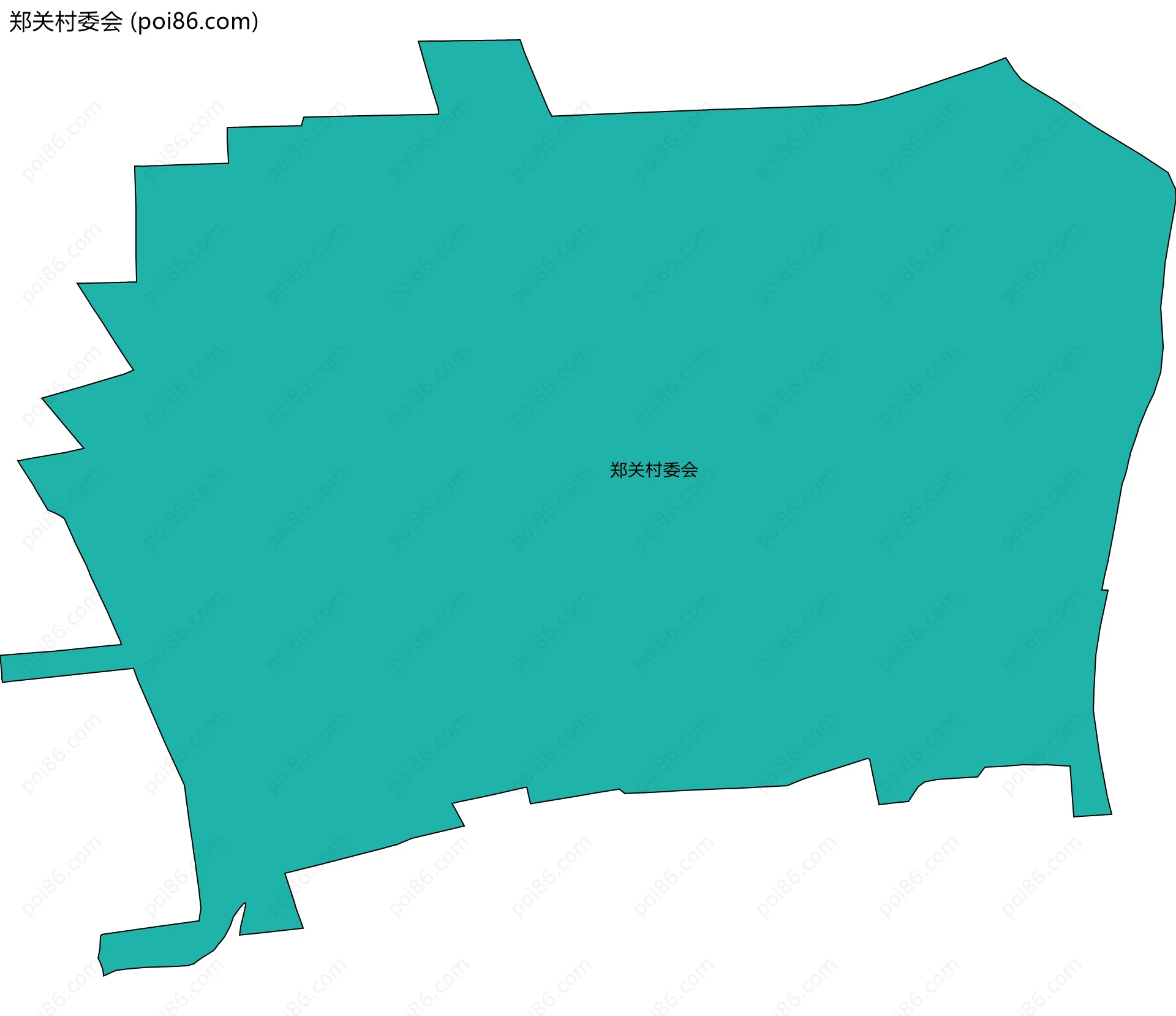 郑关村委会边界地图