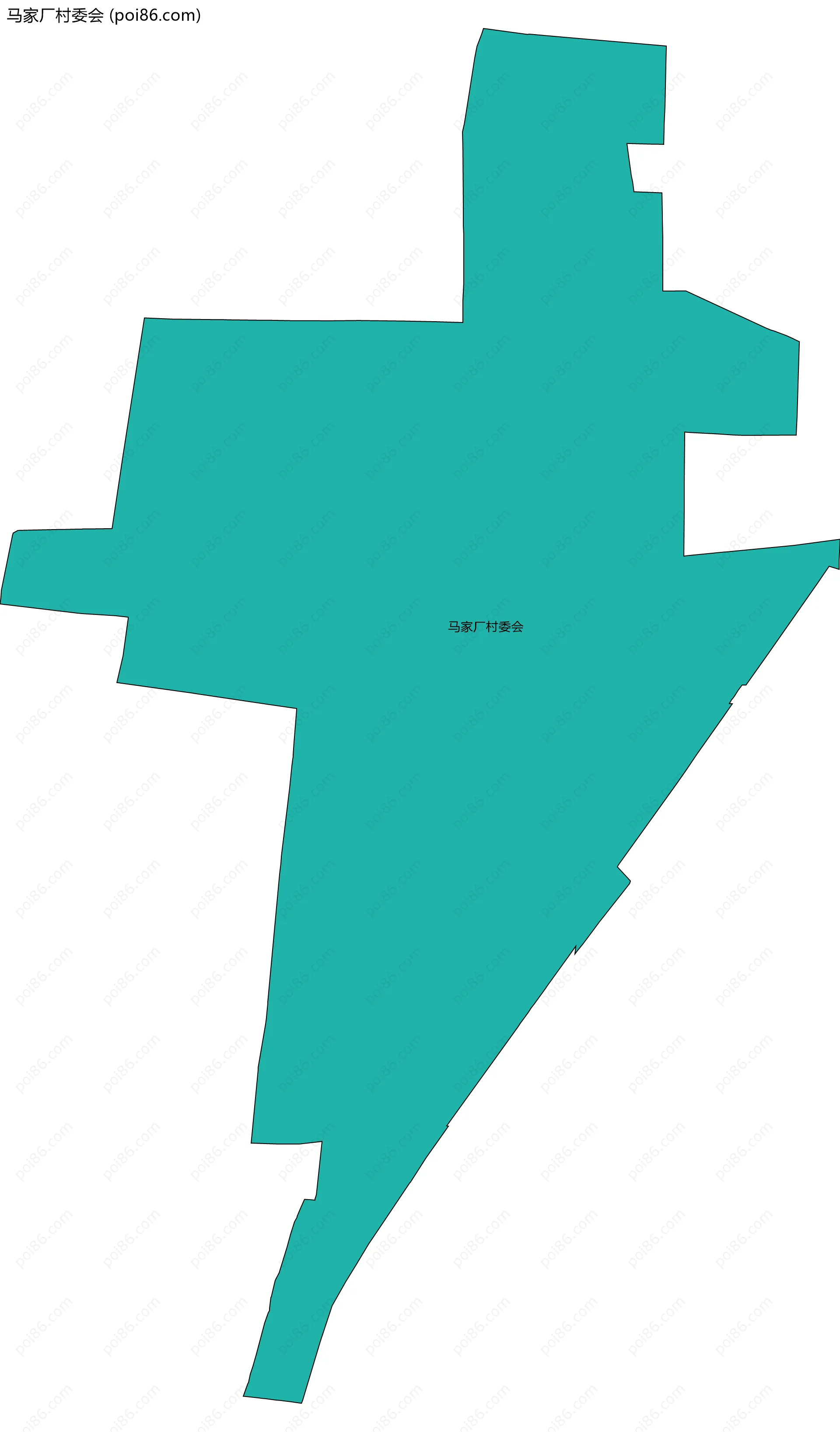 马家厂村委会边界地图