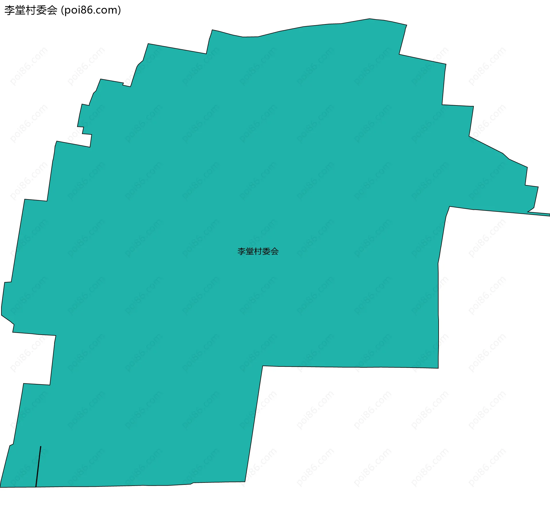 李堂村委会边界地图