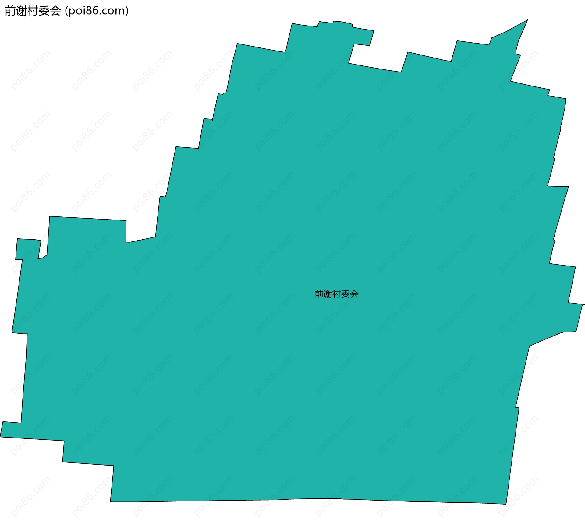 前谢村委会边界地图