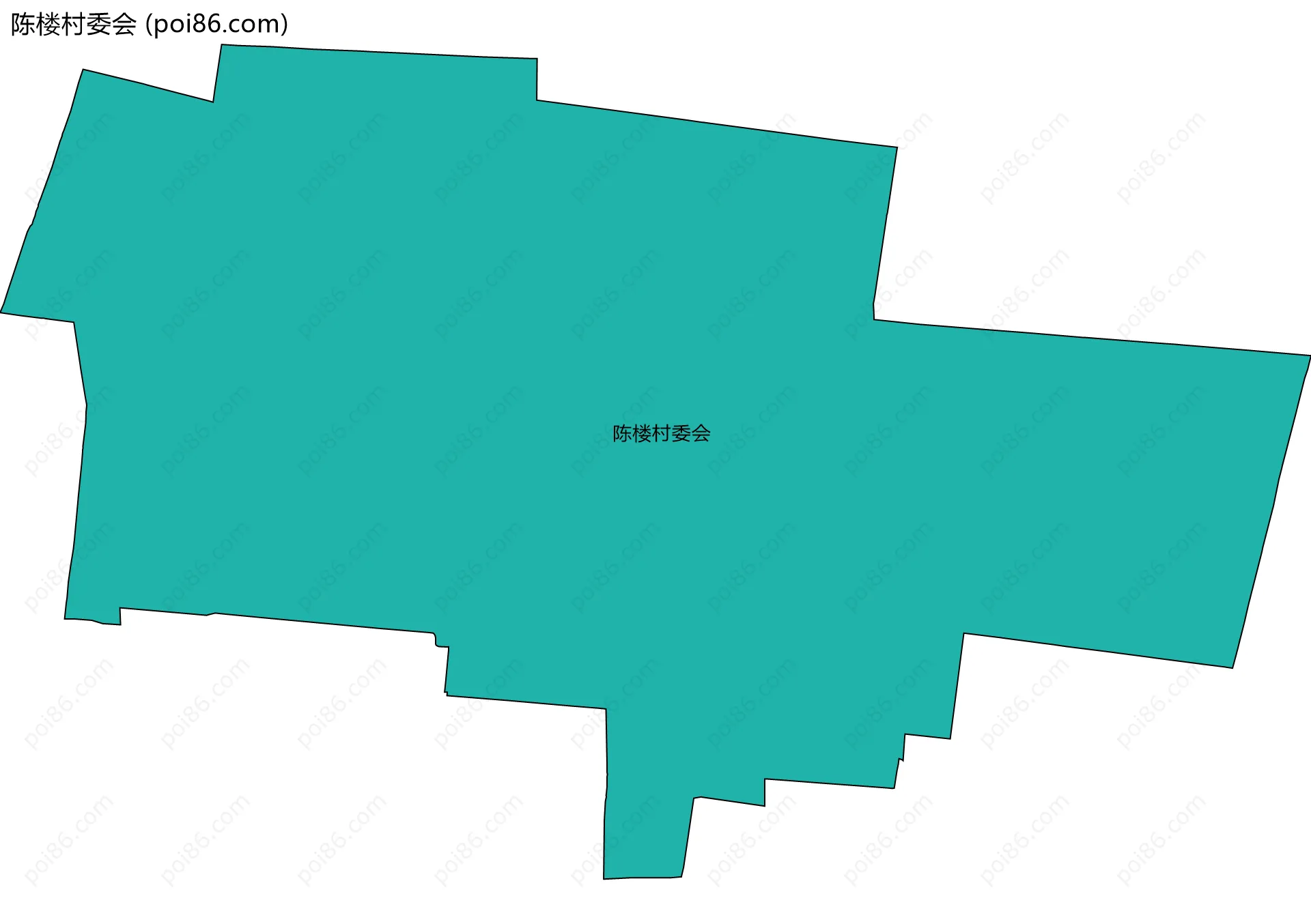 陈楼村委会边界地图