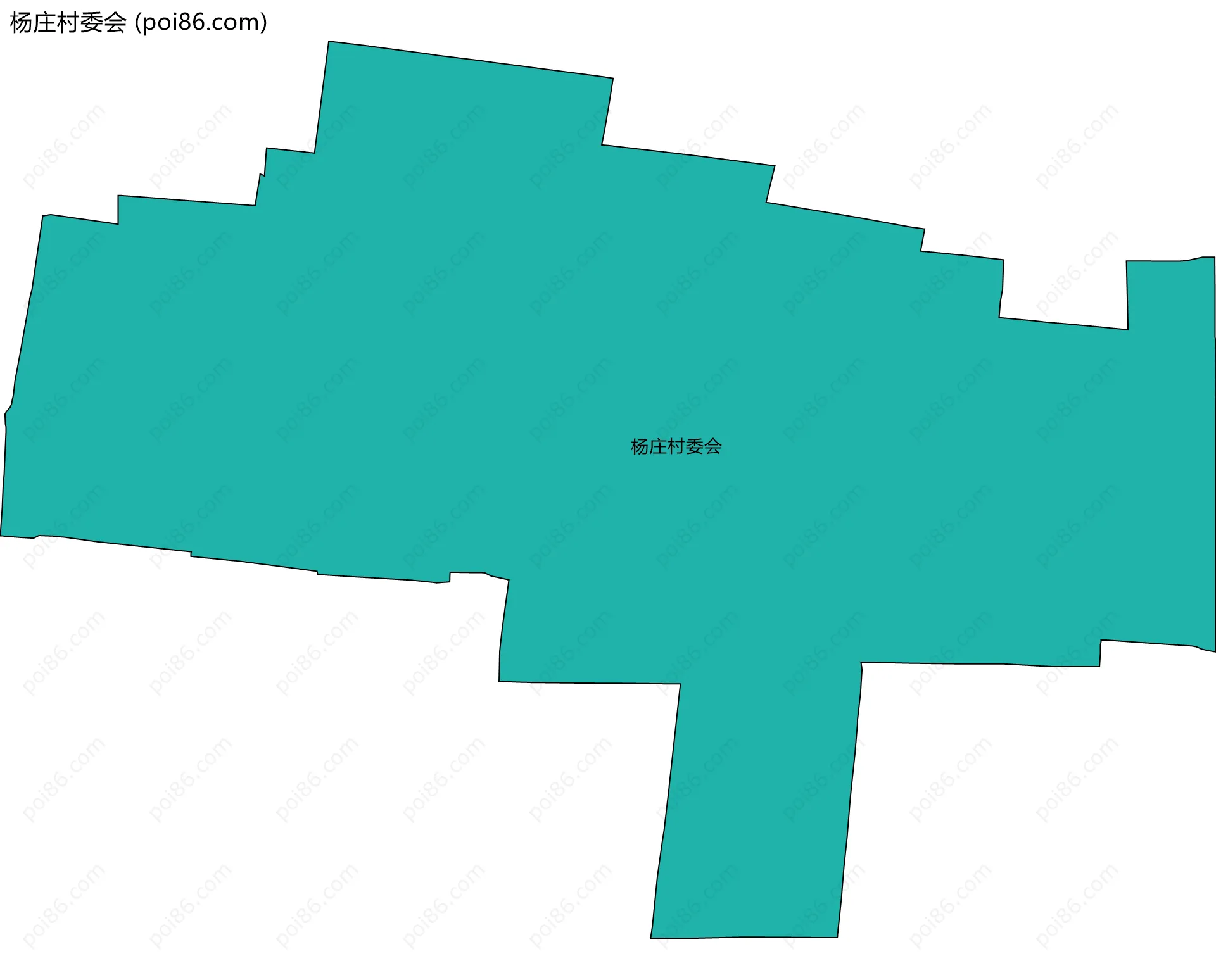 杨庄村委会边界地图