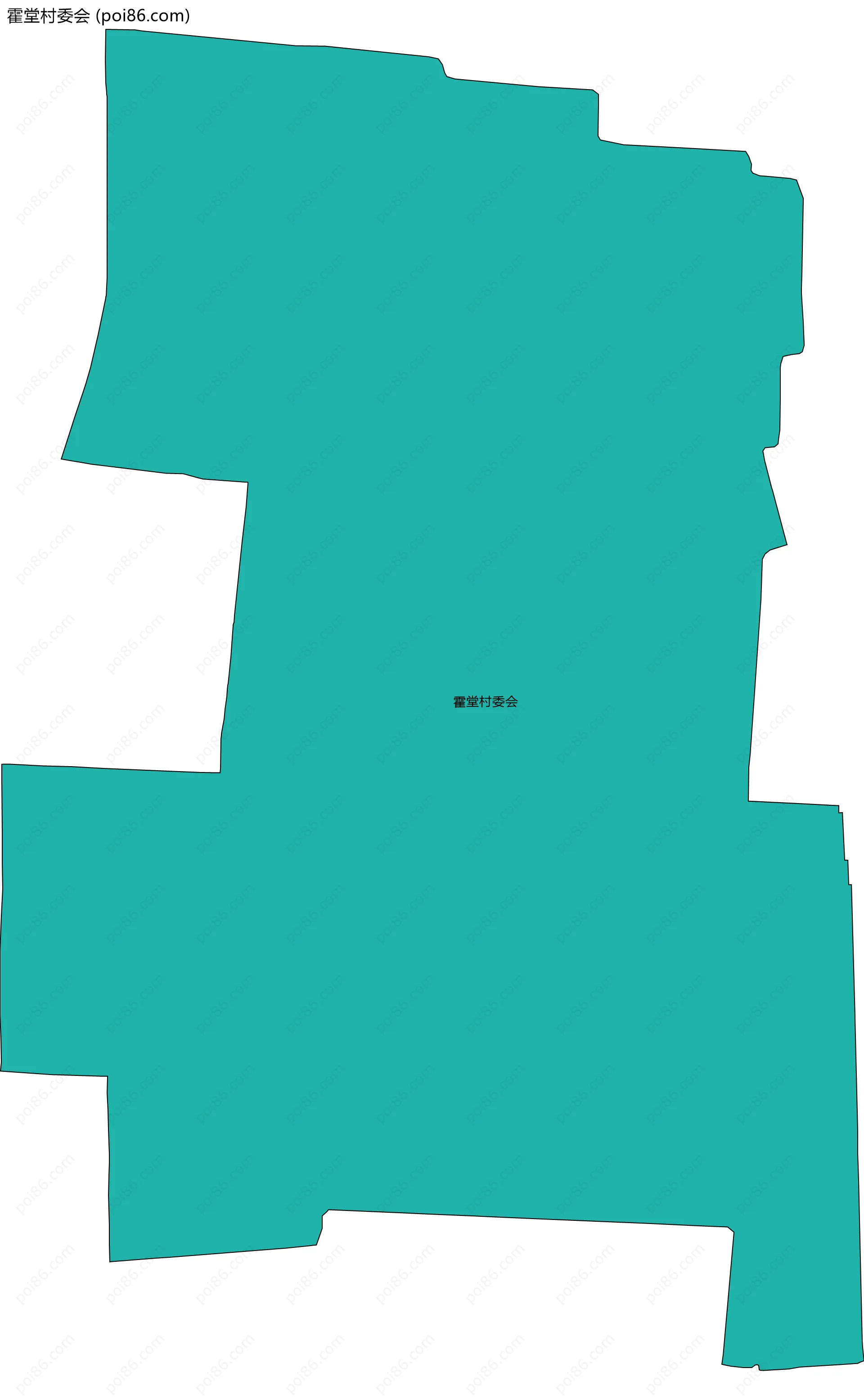 霍堂村委会边界地图