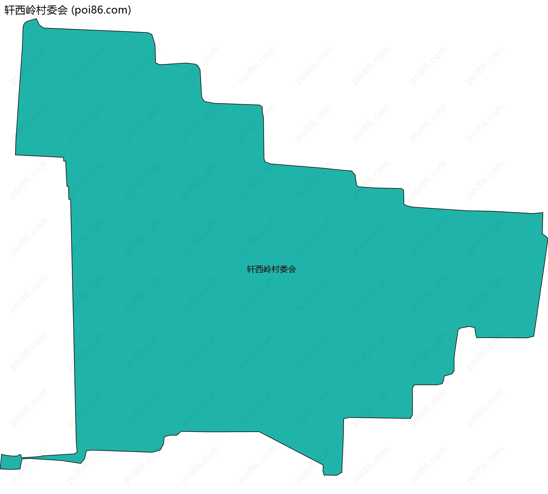 轩西岭村委会边界地图