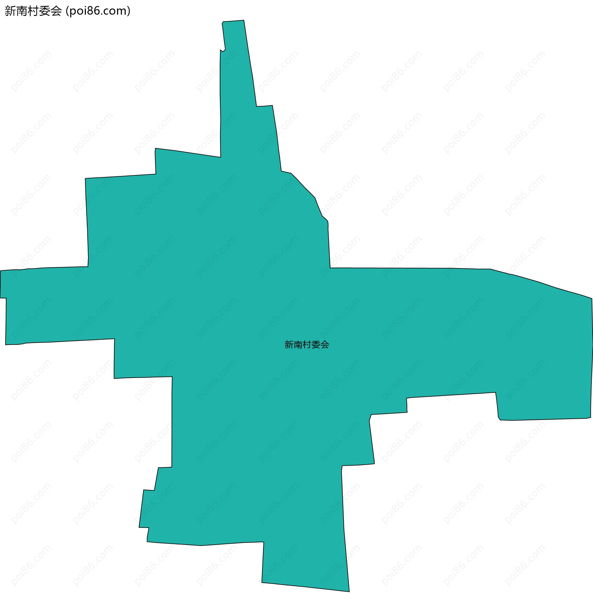 新南村委会边界地图