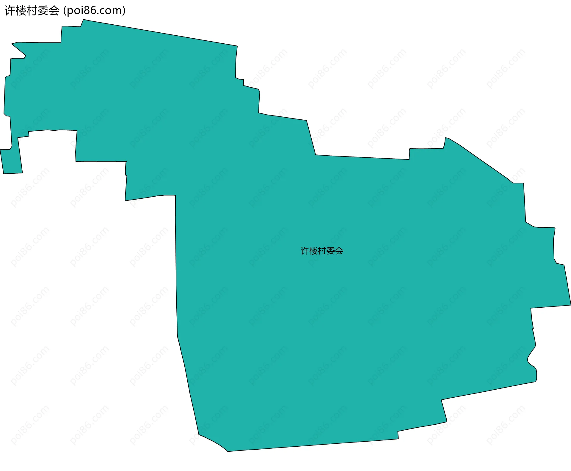许楼村委会边界地图