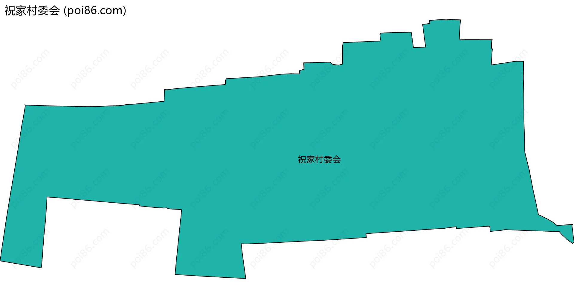 祝家村委会边界地图
