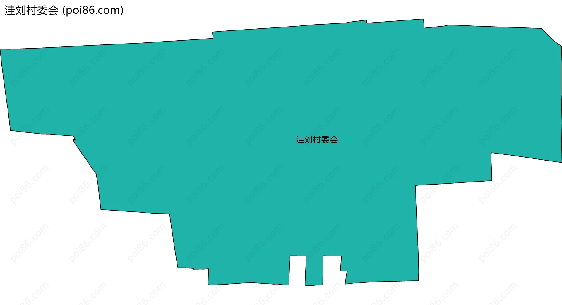 洼刘村委会边界地图