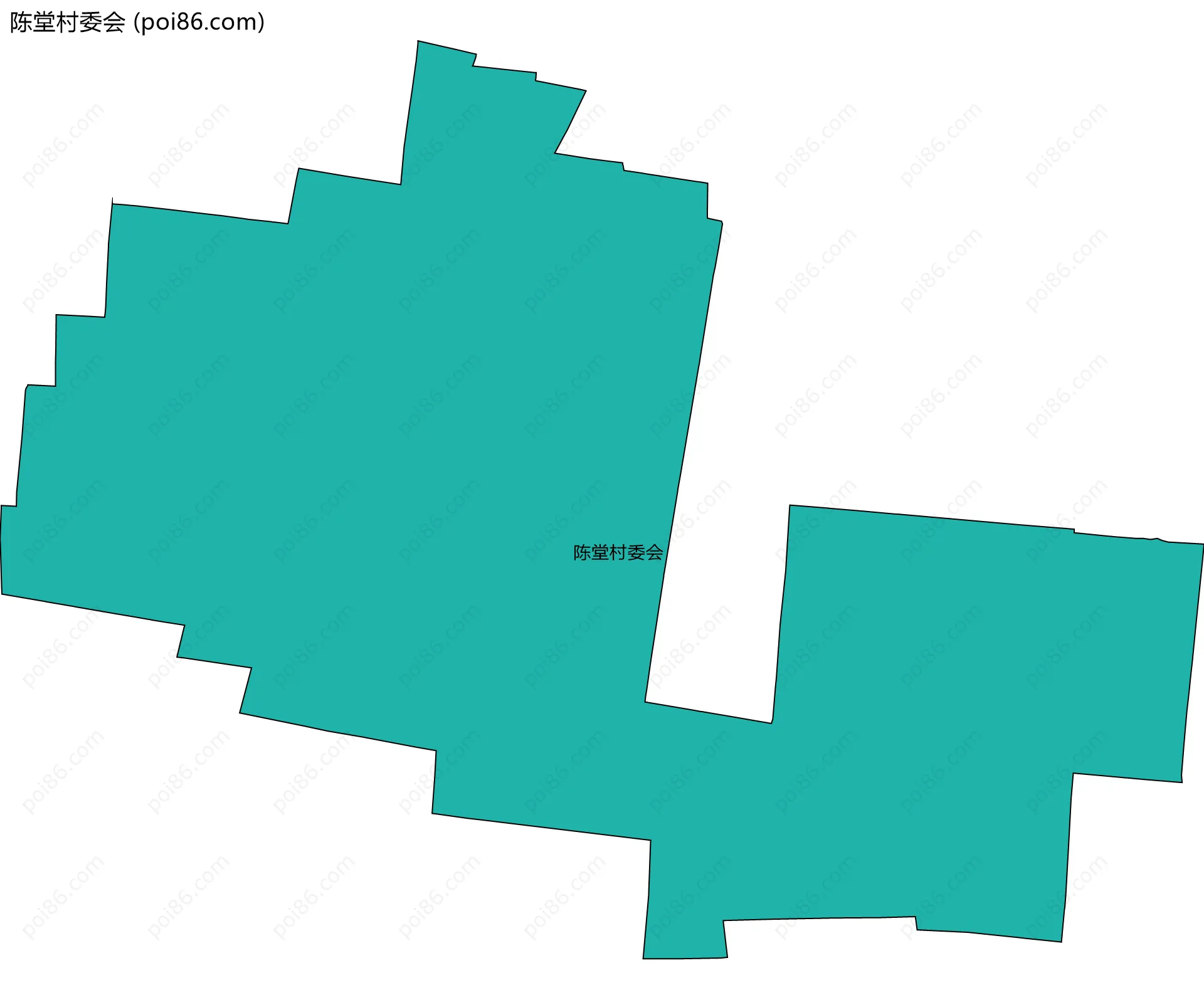 陈堂村委会边界地图