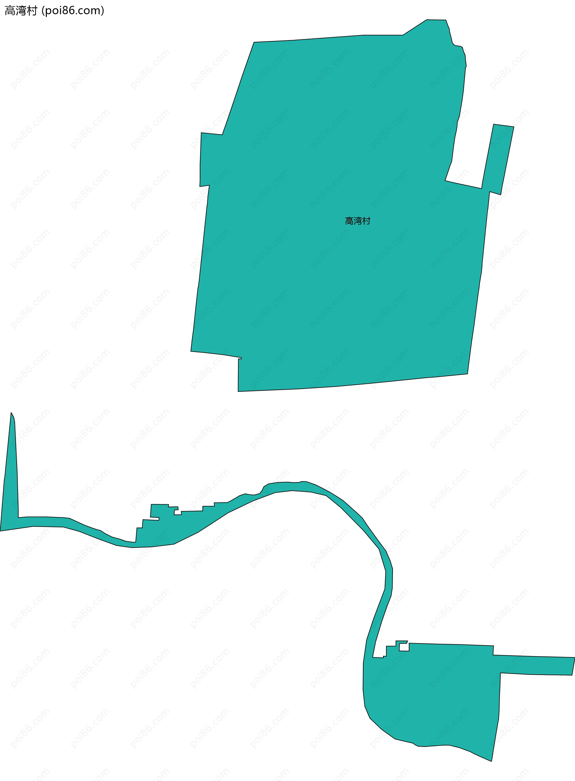 高湾村边界地图