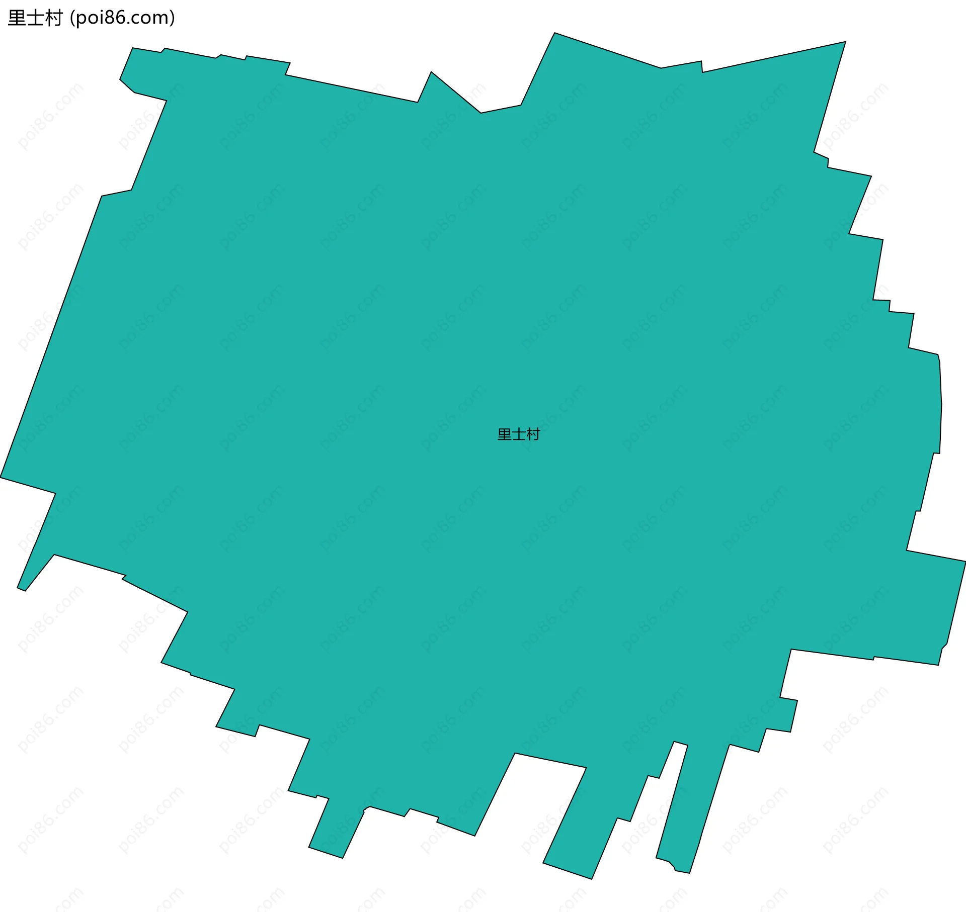 里士村边界地图