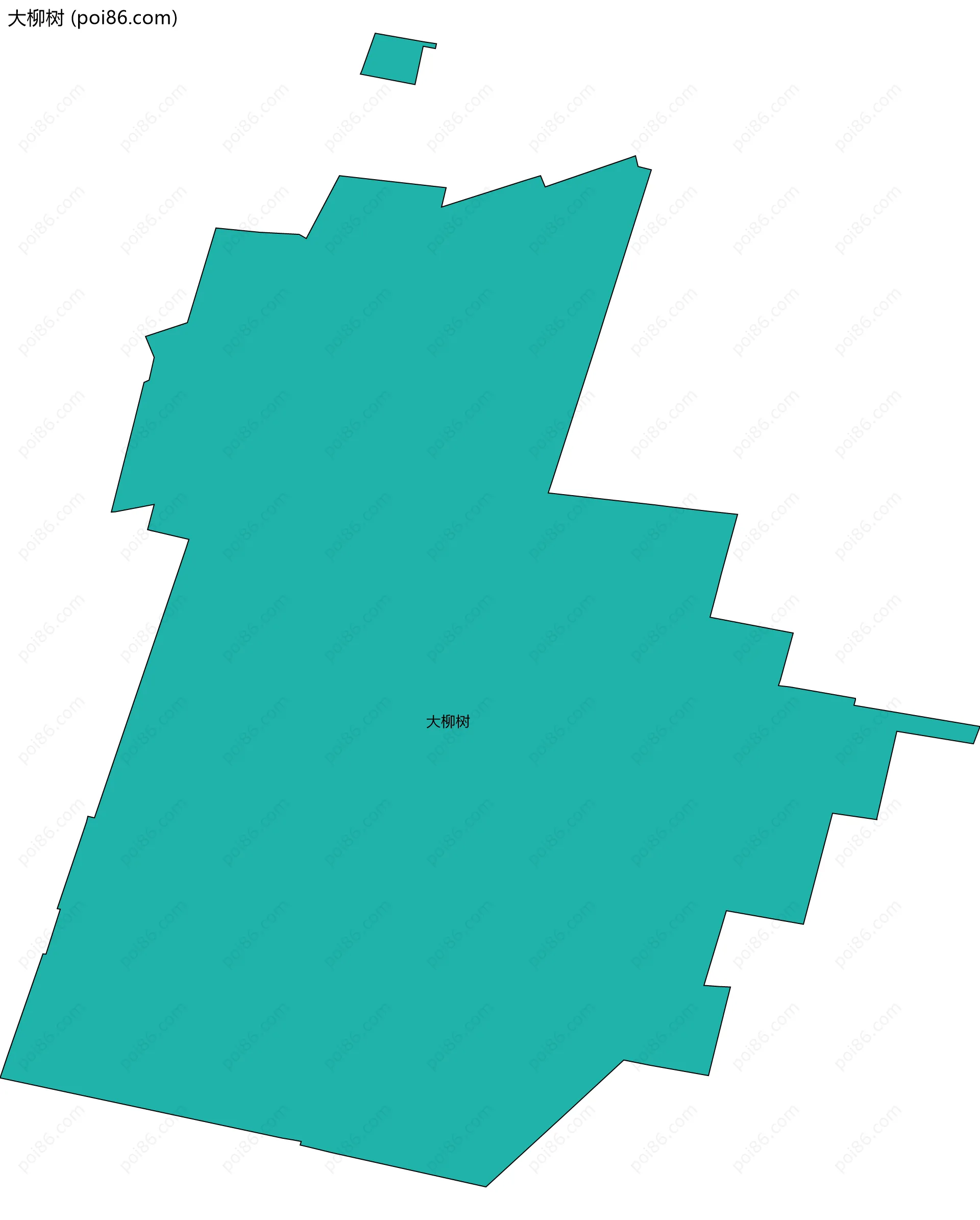 大柳树边界地图