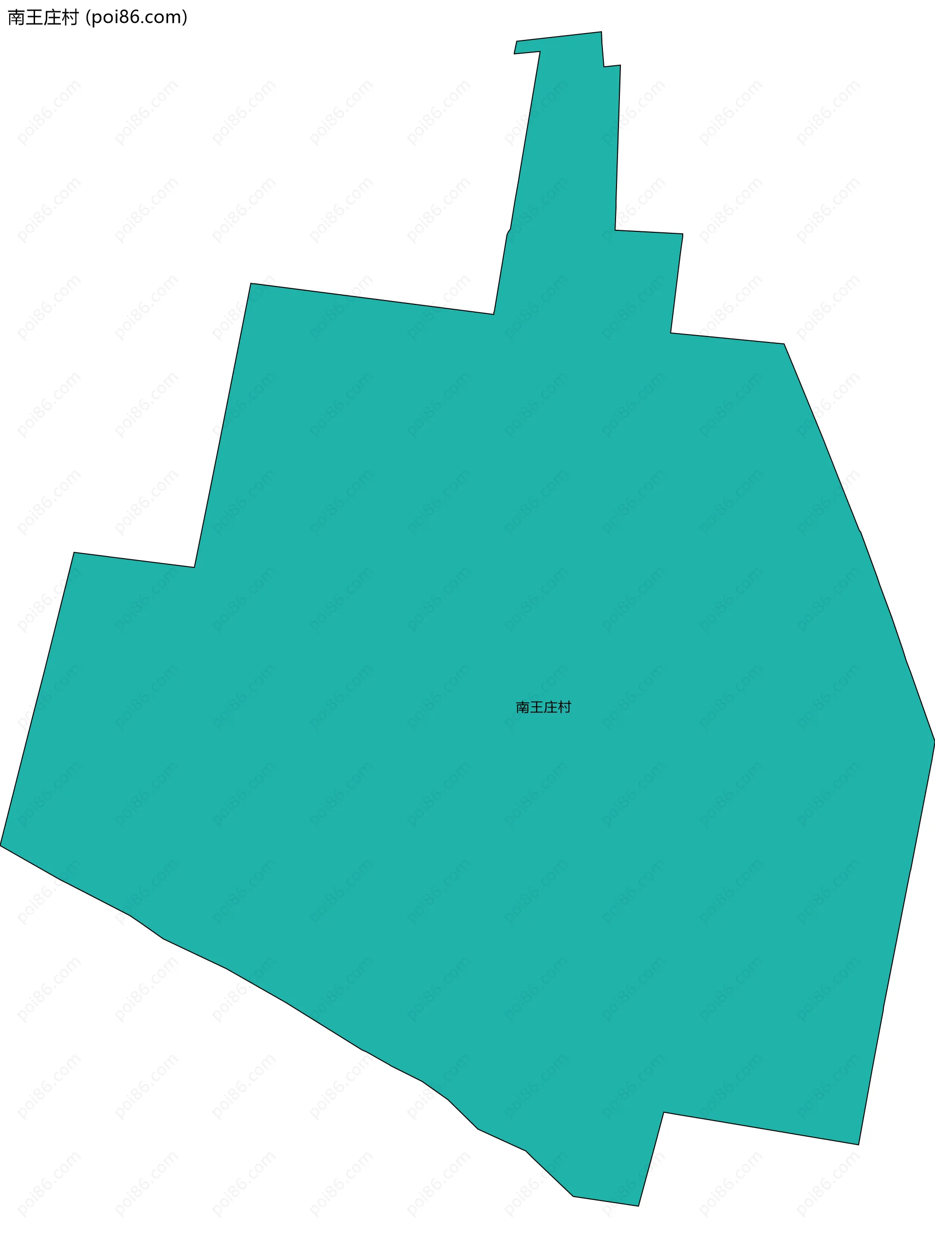 南王庄村边界地图