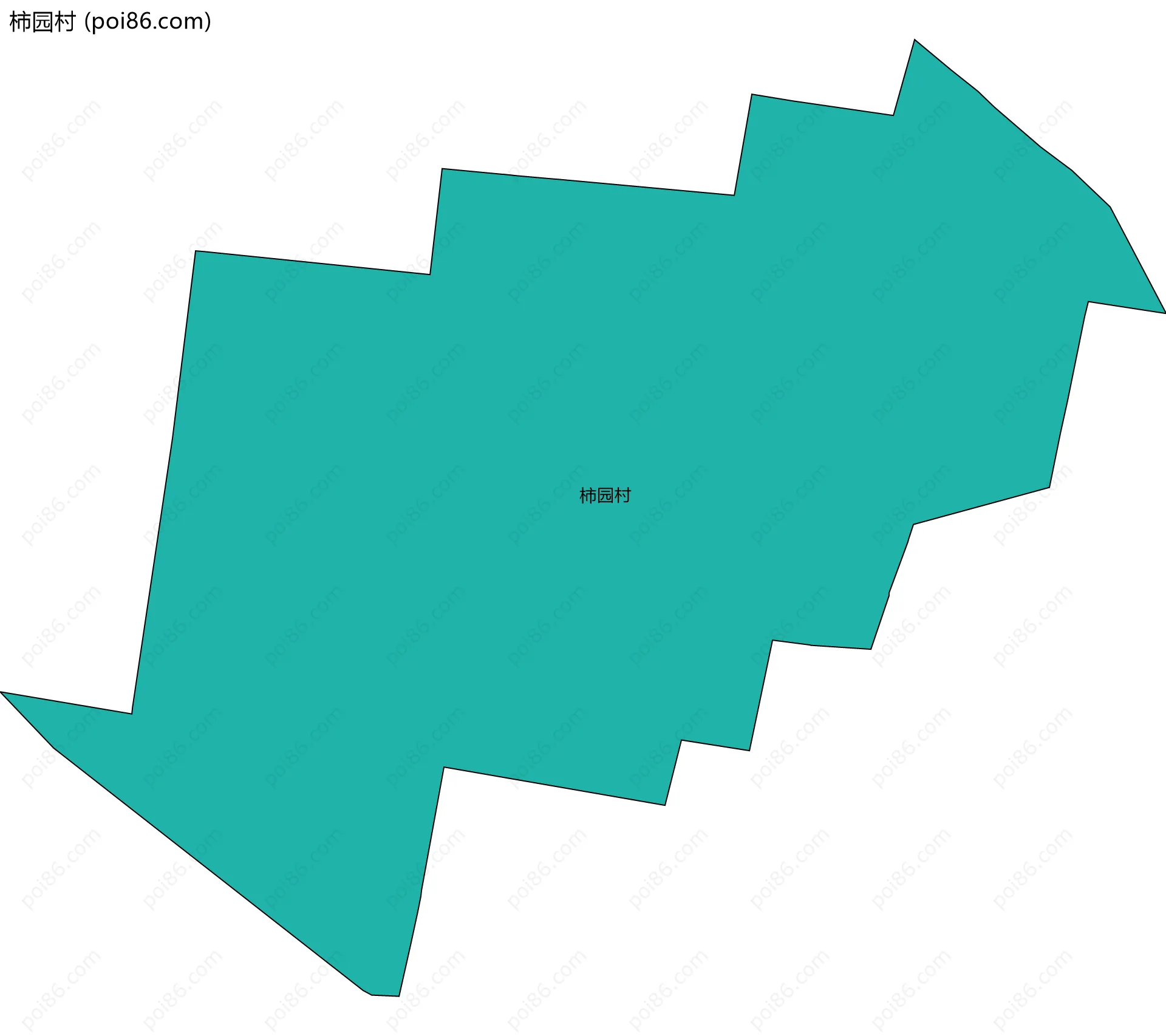 柿园村边界地图